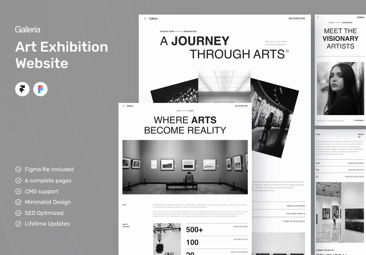 Galleria - Minimalist Art Exhibition Framer Template