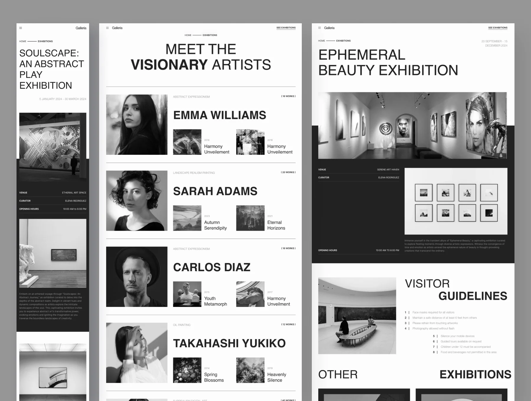 Galleria - Minimalist Art Exhibition Framer Template 3