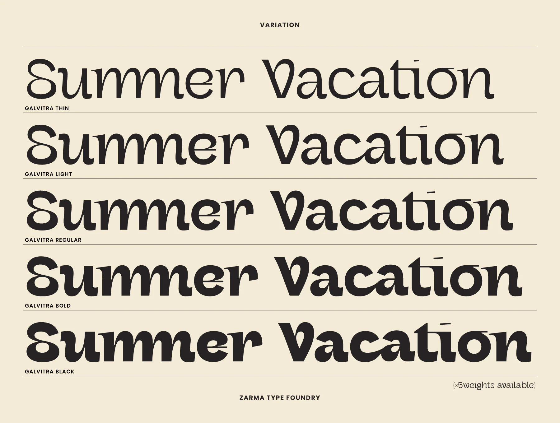 Galvitra - Display Font Family 2