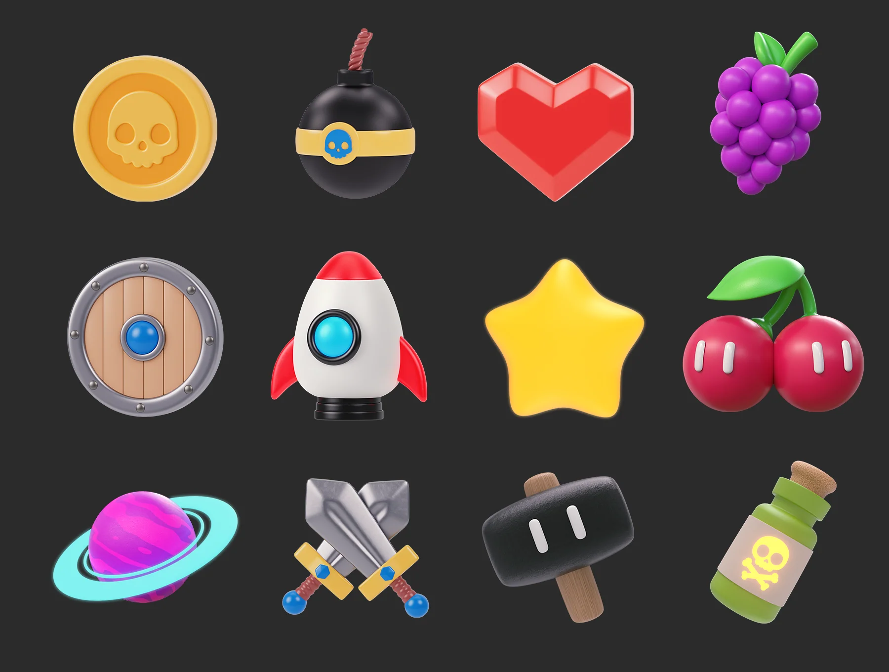 Game Assets 3D Icon Pack 5