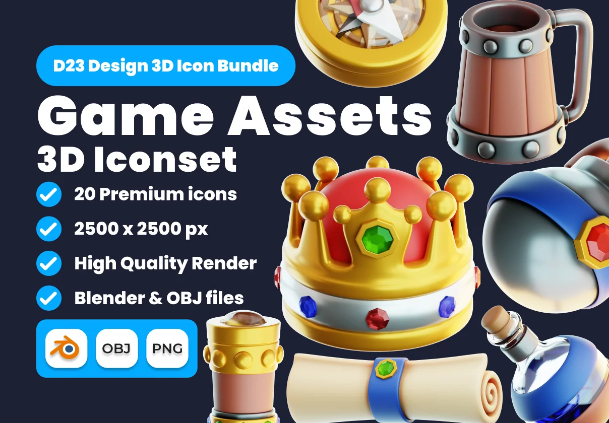 Game Assets 3D Illustration Pack