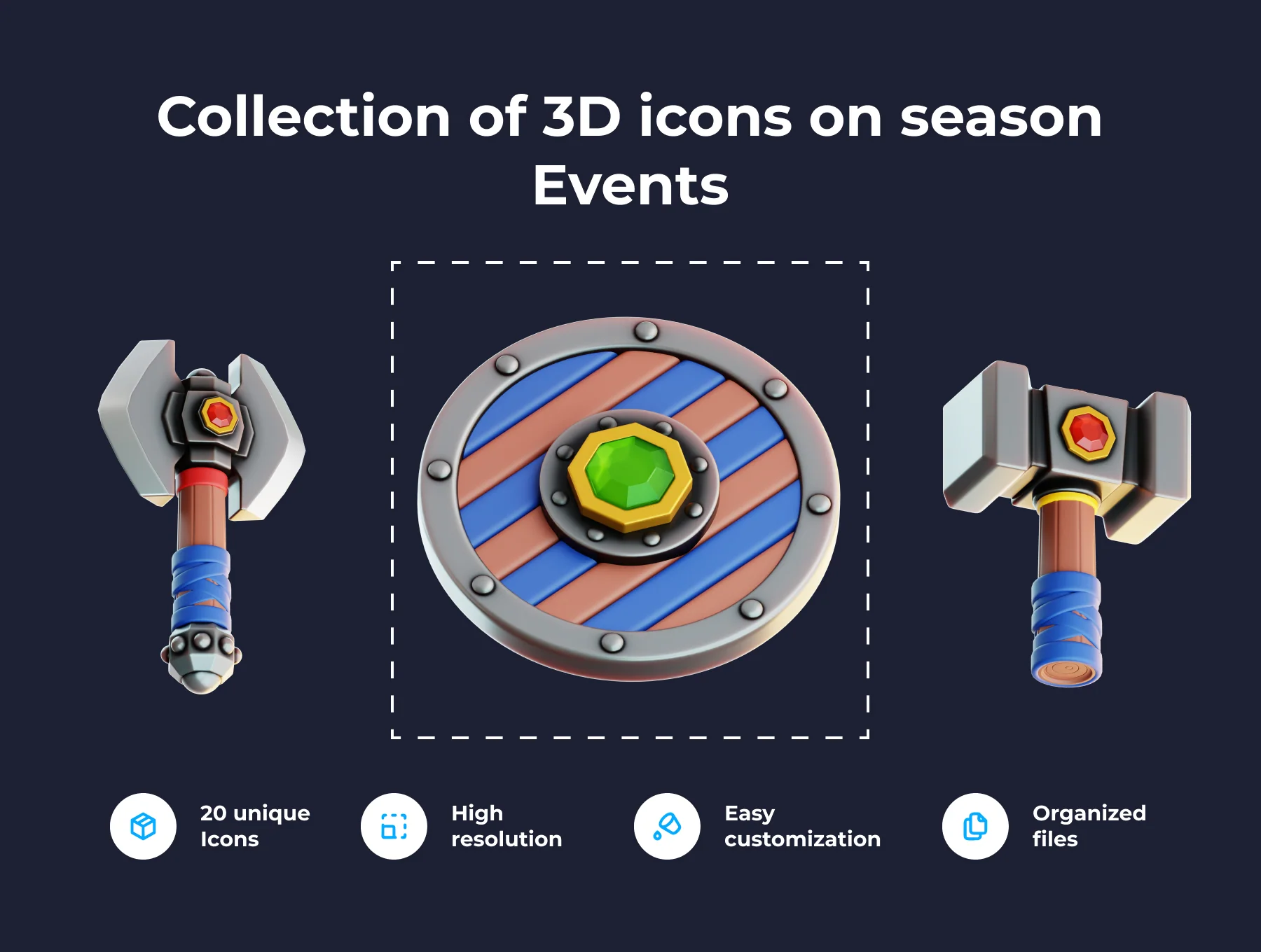 Game Assets 3D Illustration Pack 2