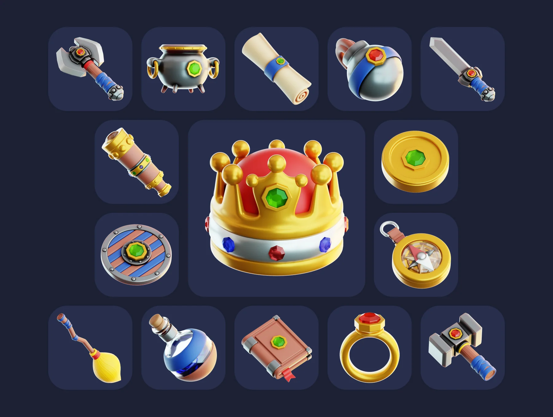 Game Assets 3D Illustration Pack 6