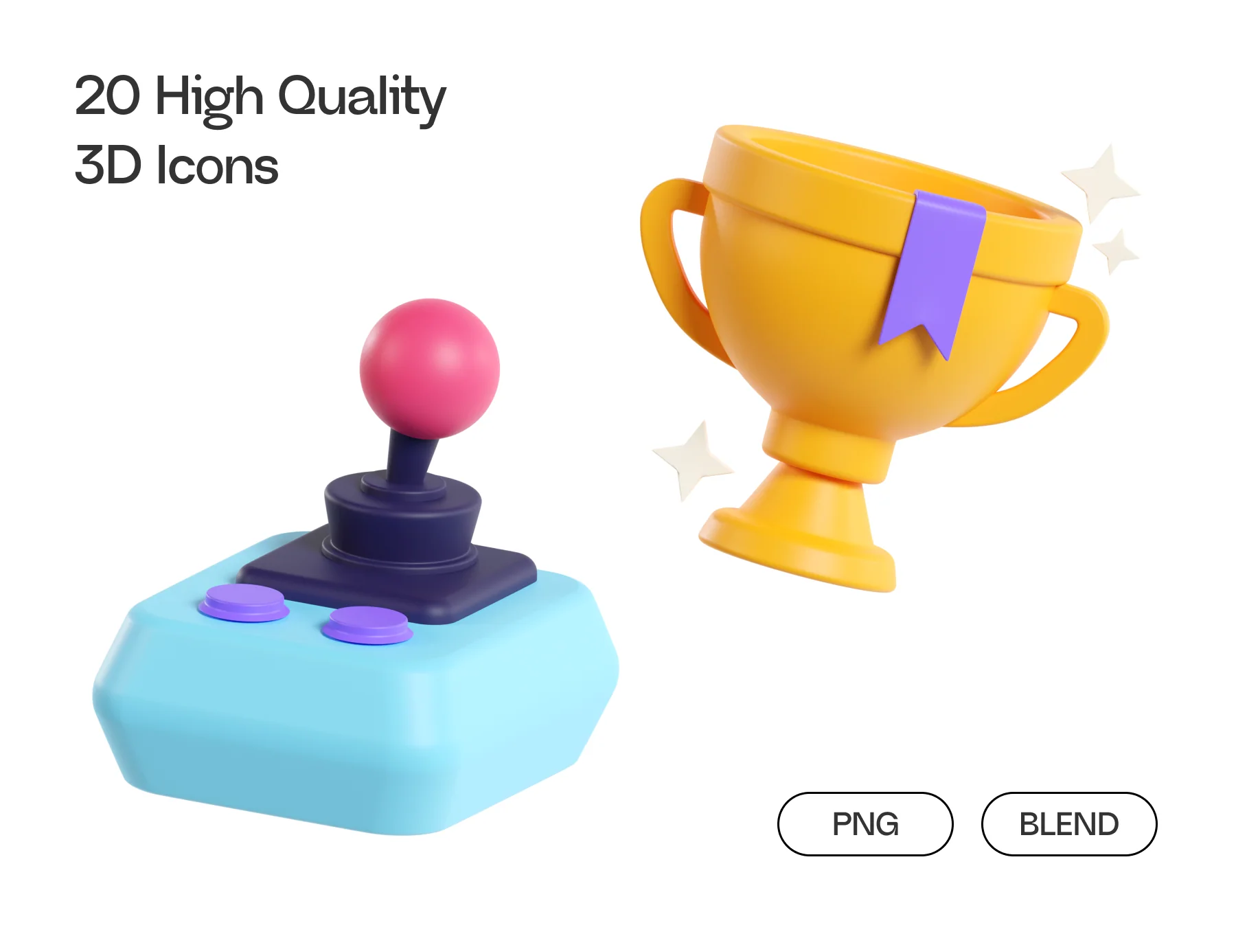 Game & Entertaintment 3D Icons 2