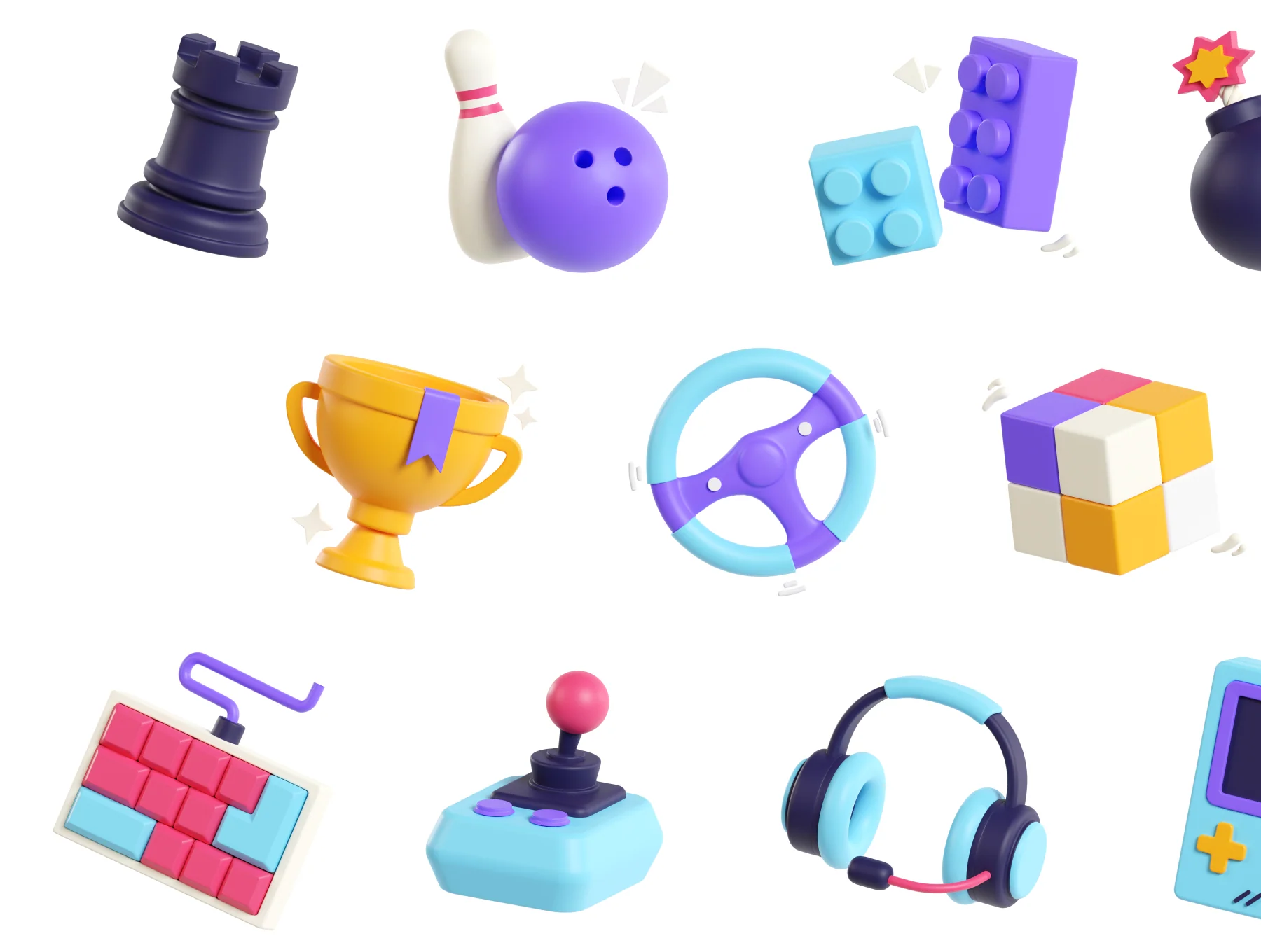 Game & Entertaintment 3D Icons 5