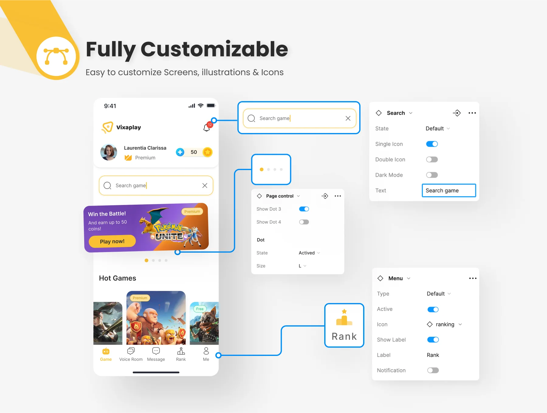 VIXA Play - Game Portal App UI Kit 3