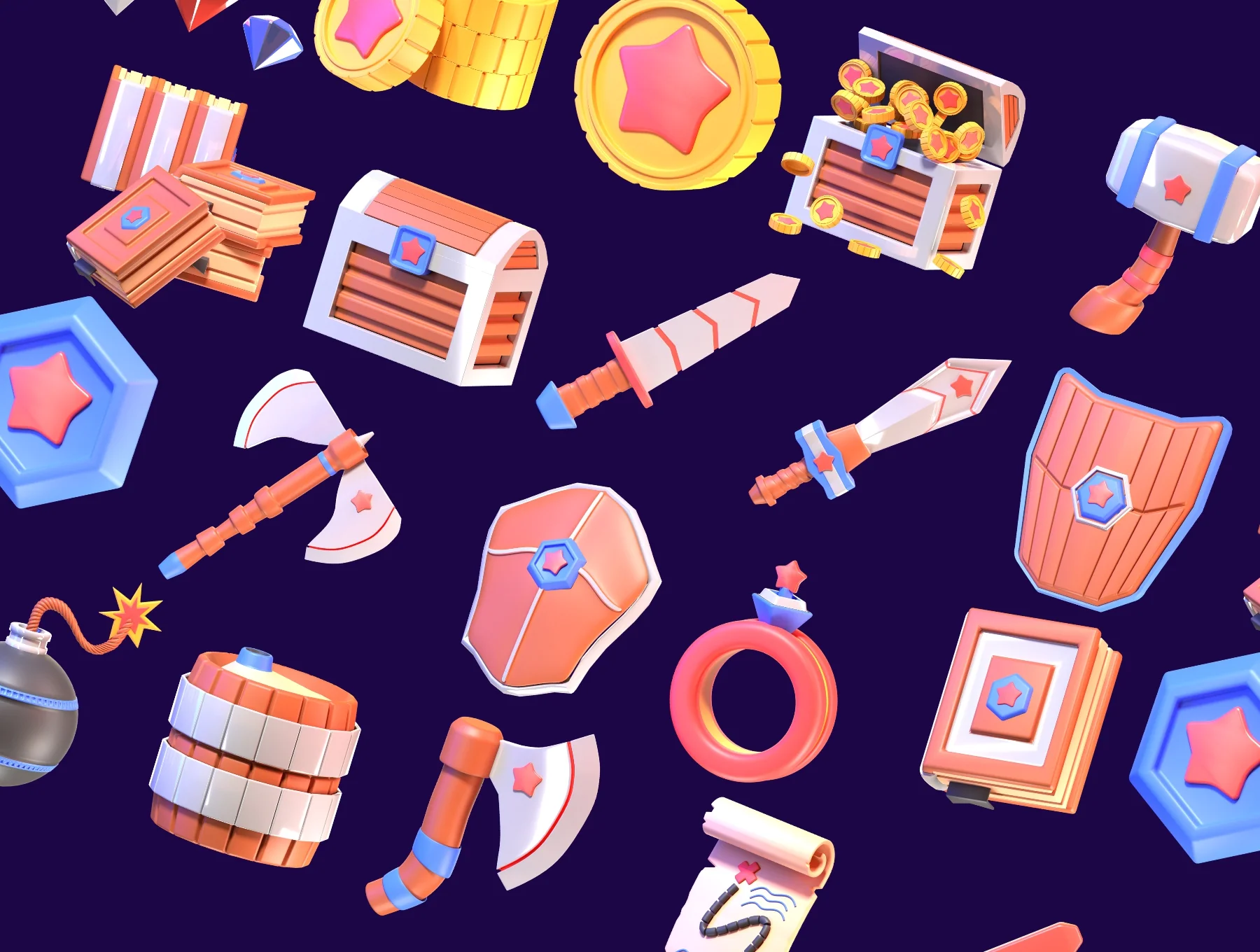 Game Weapon 3D Illustration 6