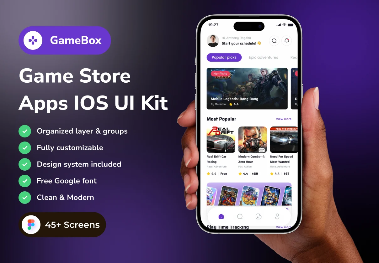 GameBox - Game Store App IOS UI Kits