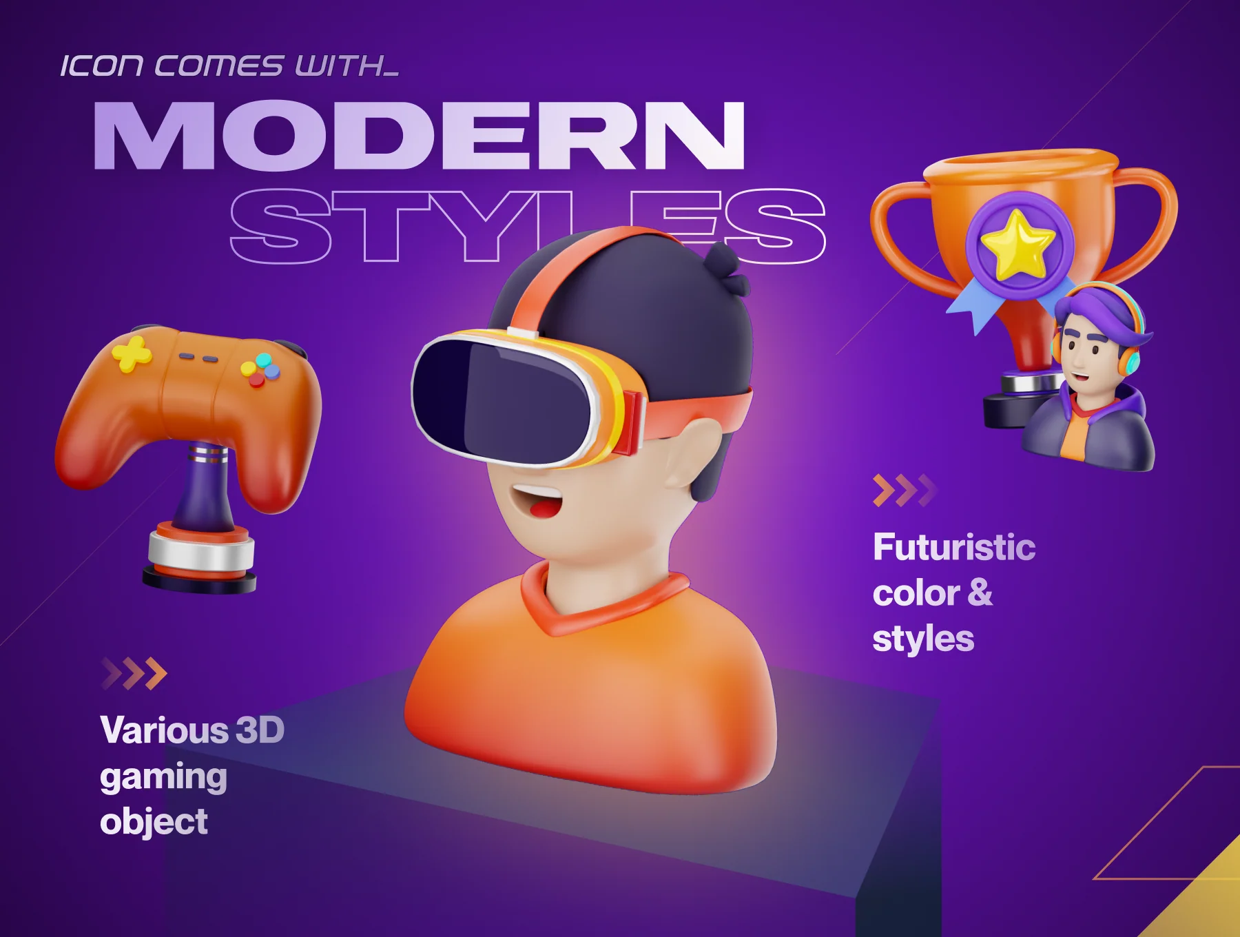 Gamely - Games & Esports 3D Icon Set 2