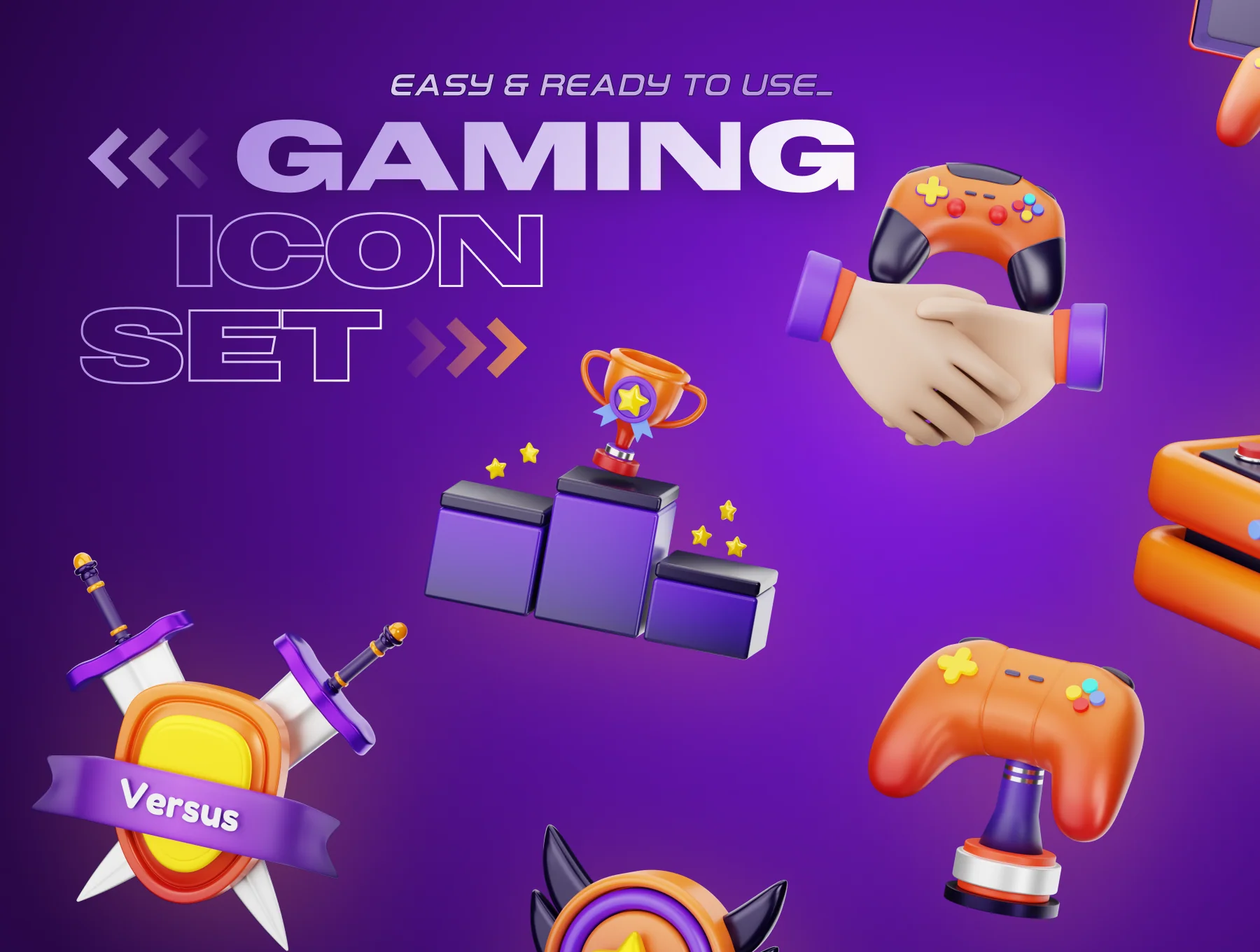 Gamely - Games & Esports 3D Icon Set 7