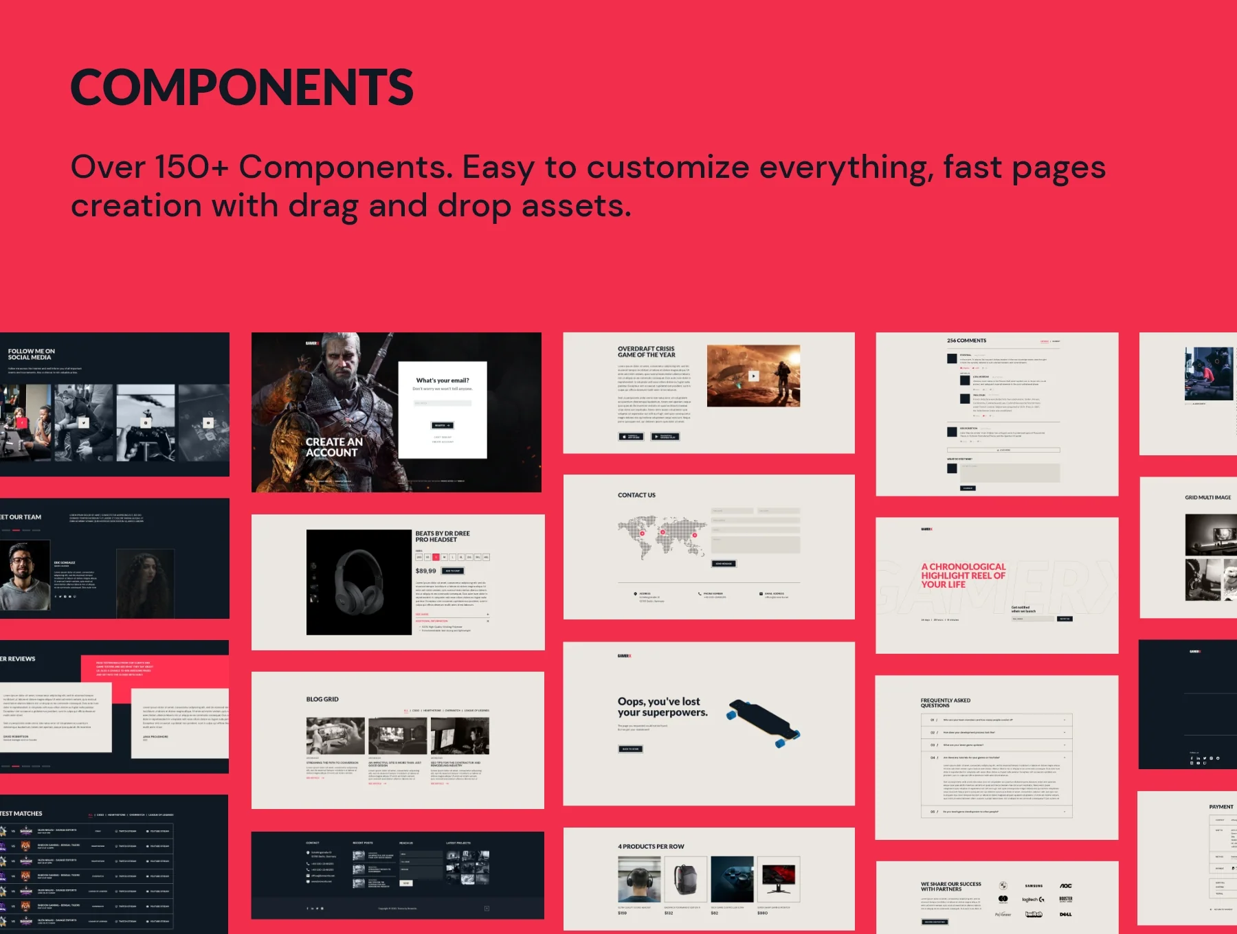 GamerX-eSport Website UI Kit 4