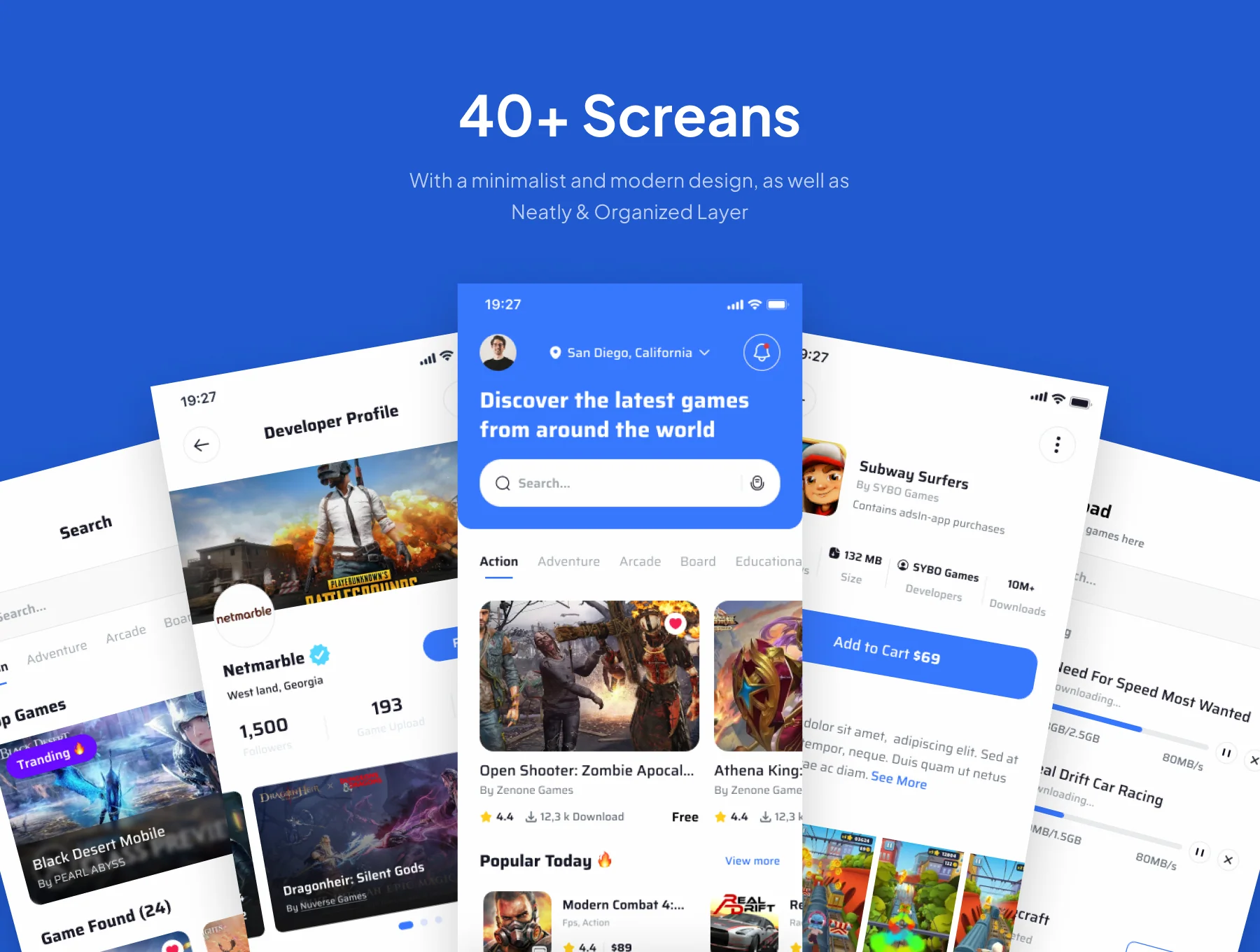 Gamezy - Game Store Mobile App UI Kits 4