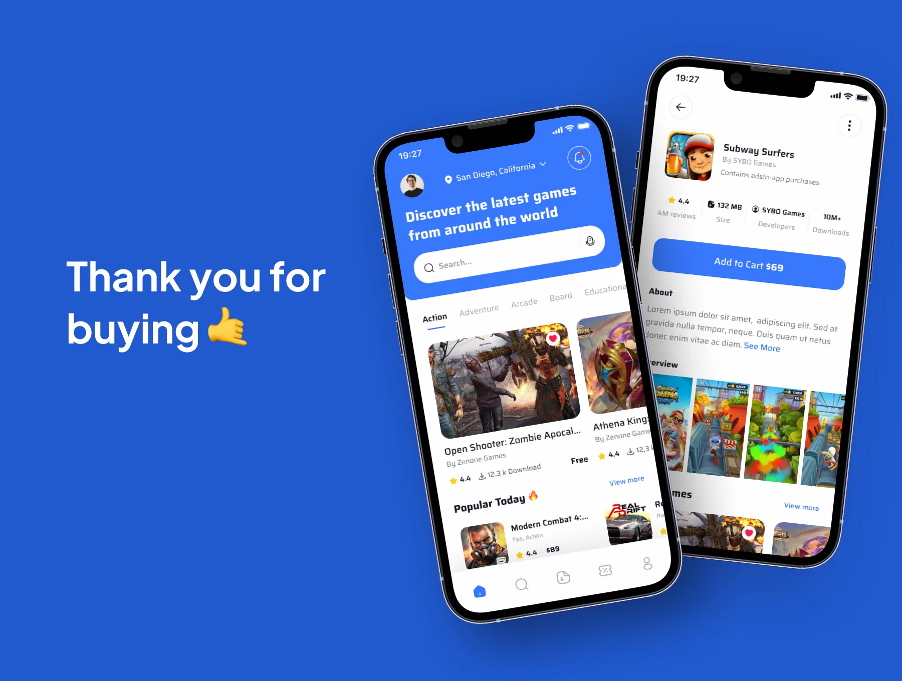 Gamezy - Game Store Mobile App UI Kits 6