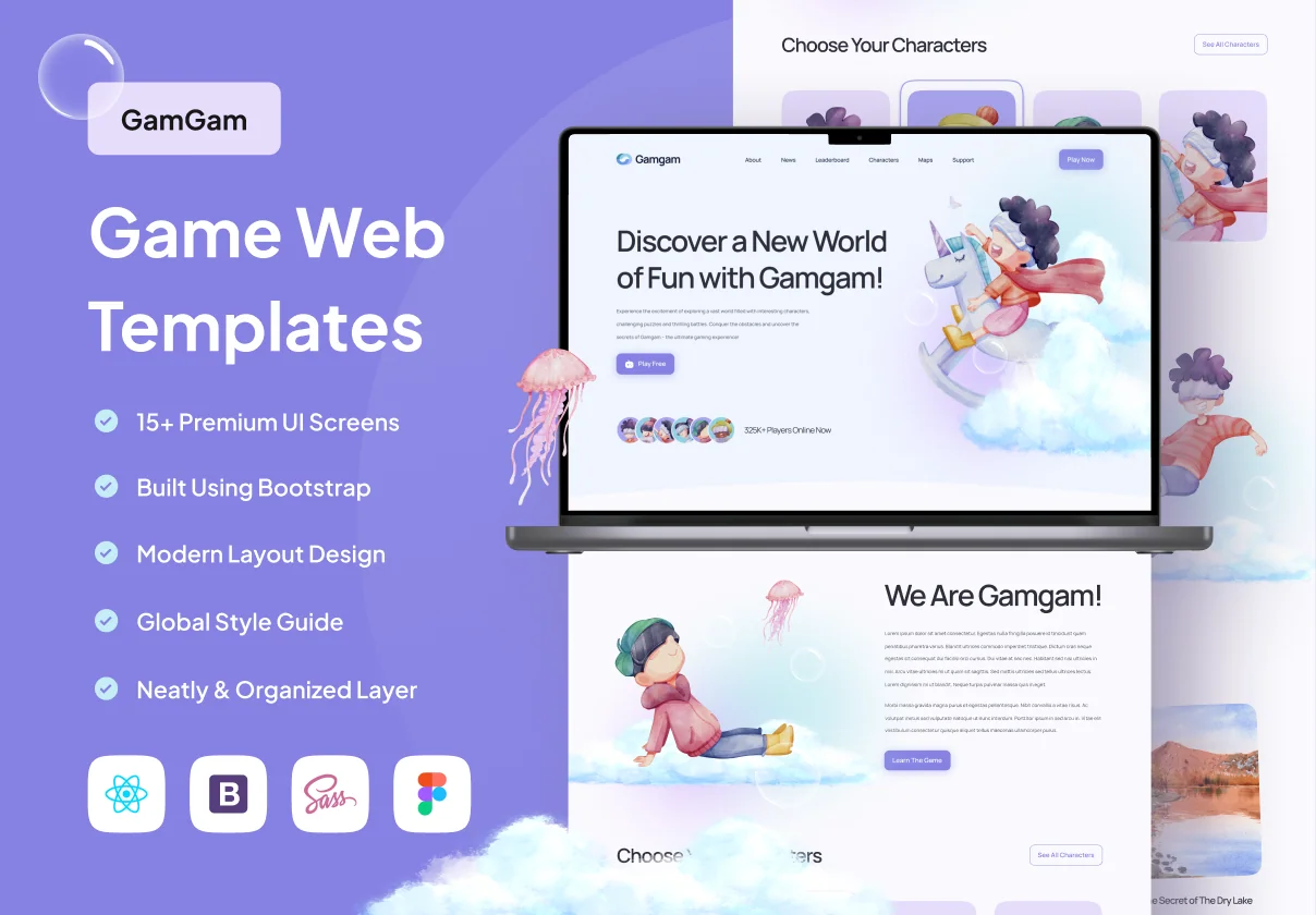 Gamgam - Game Web Templates
