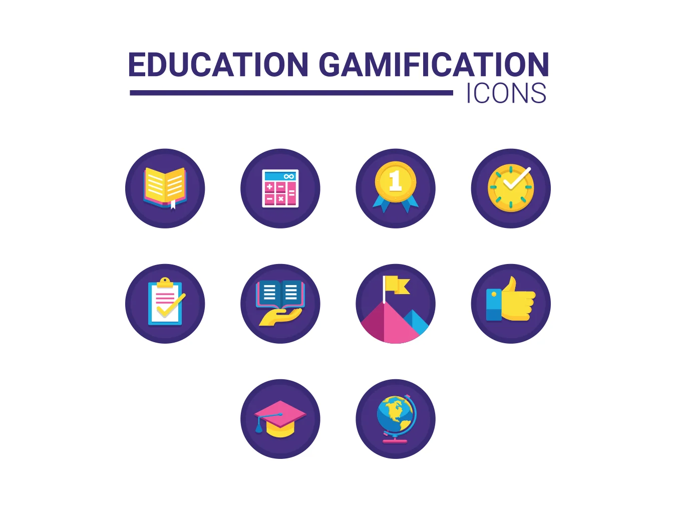 60 Gamification Icons | Orchid Series 3