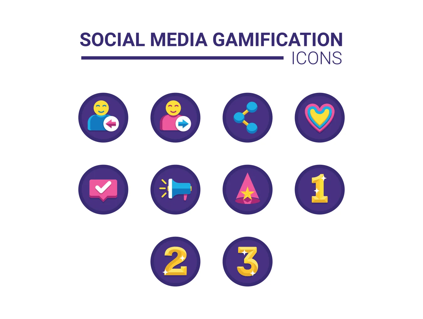 60 Gamification Icons | Orchid Series 5