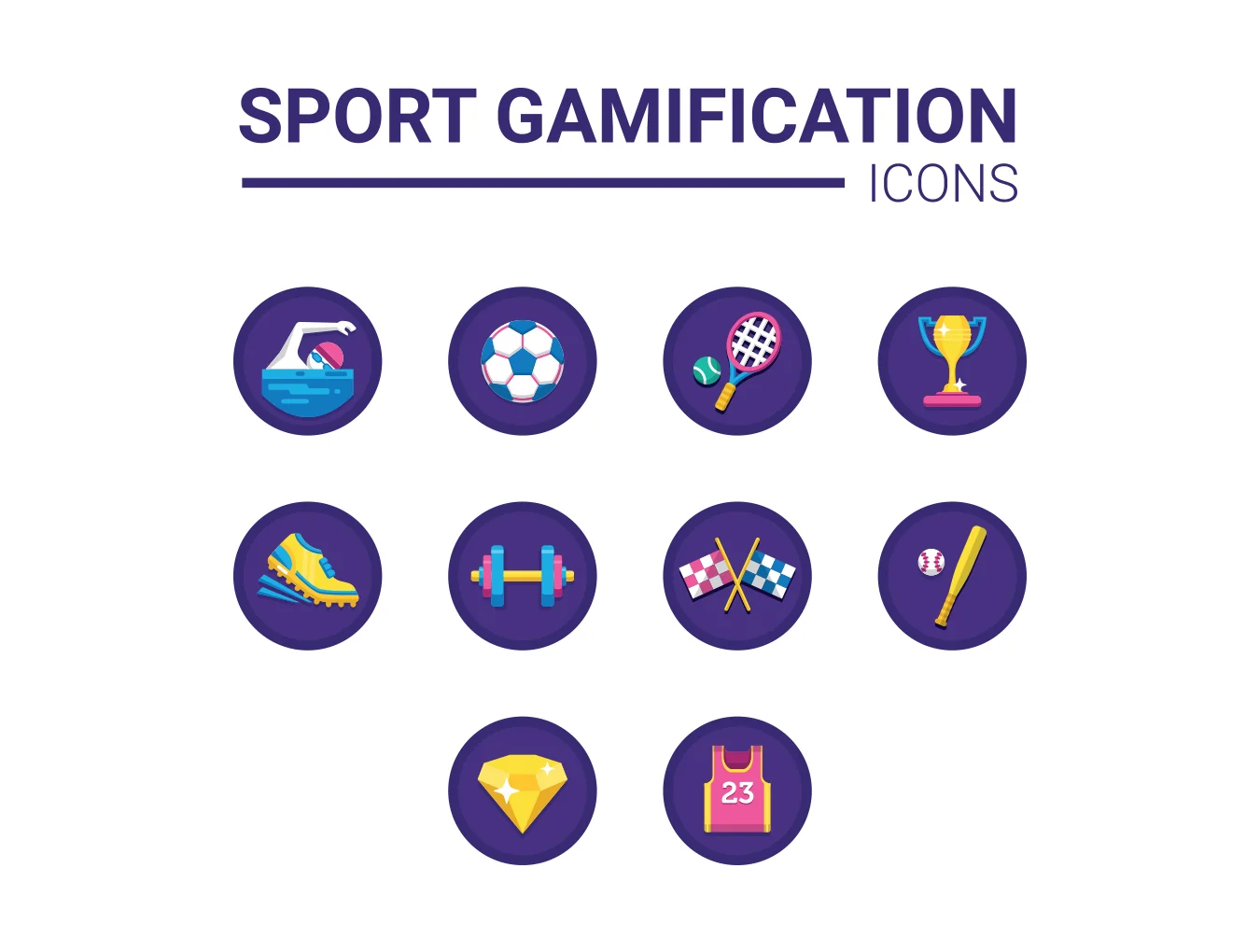 60 Gamification Icons | Orchid Series 6