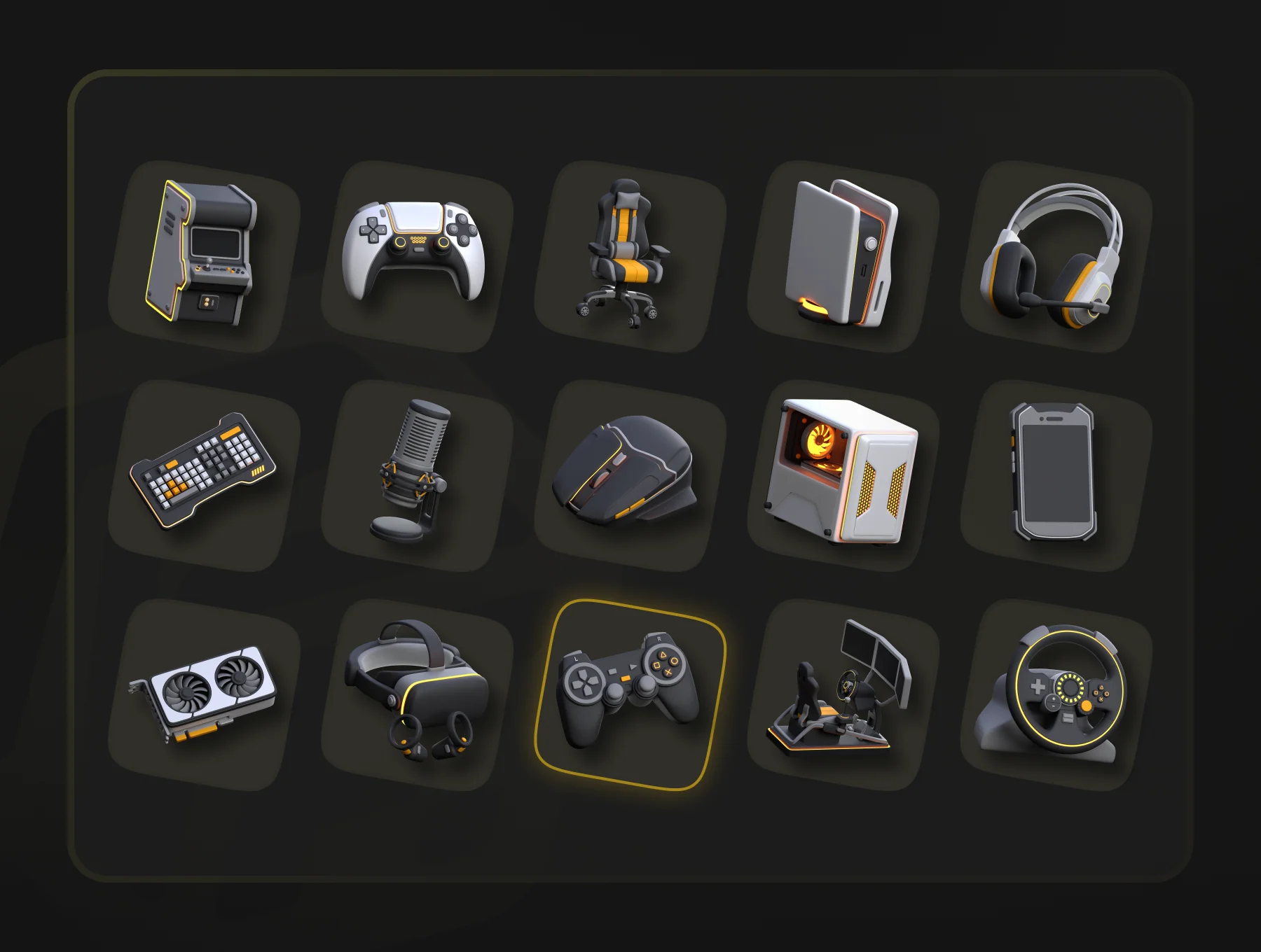 Gaming and Device 3D Icon Set 2