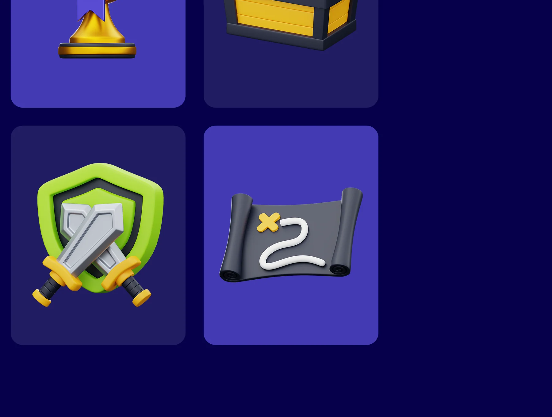 Gaming Asset 3D Icons Pack 4