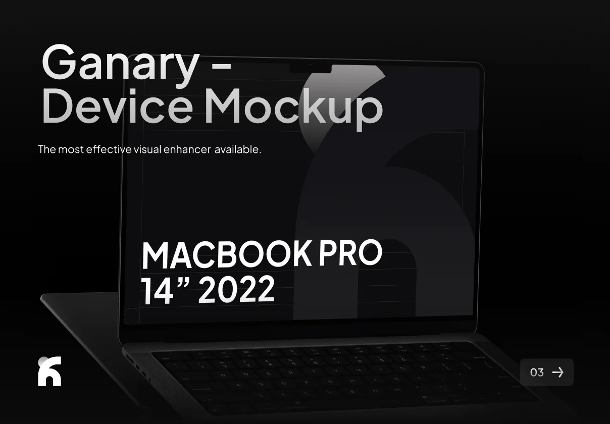Ganary - Macbook Pro Dark Mockup