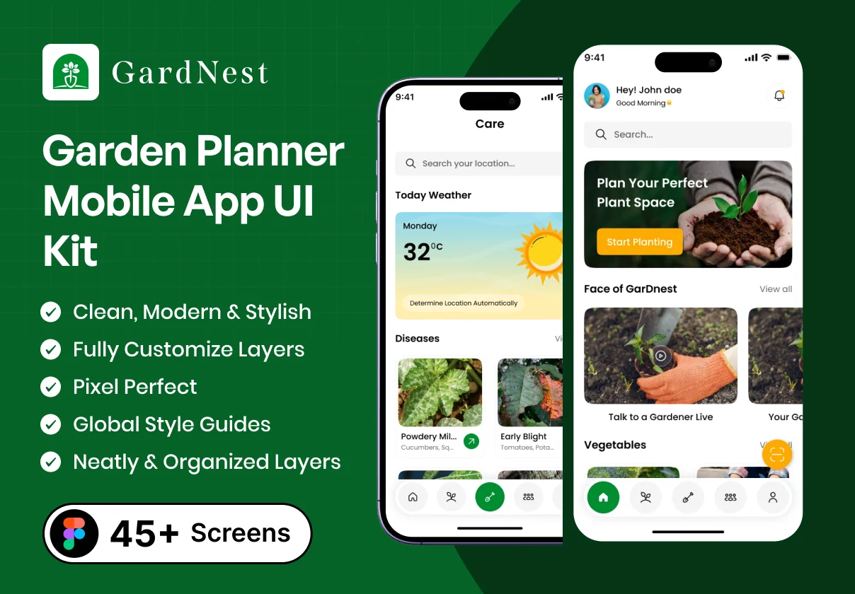 Garden Planner Mobile App UI Kit