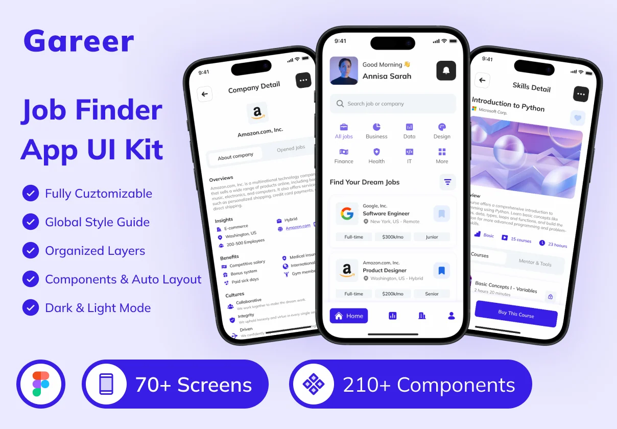 Gareer - Job Finder App UI Kit