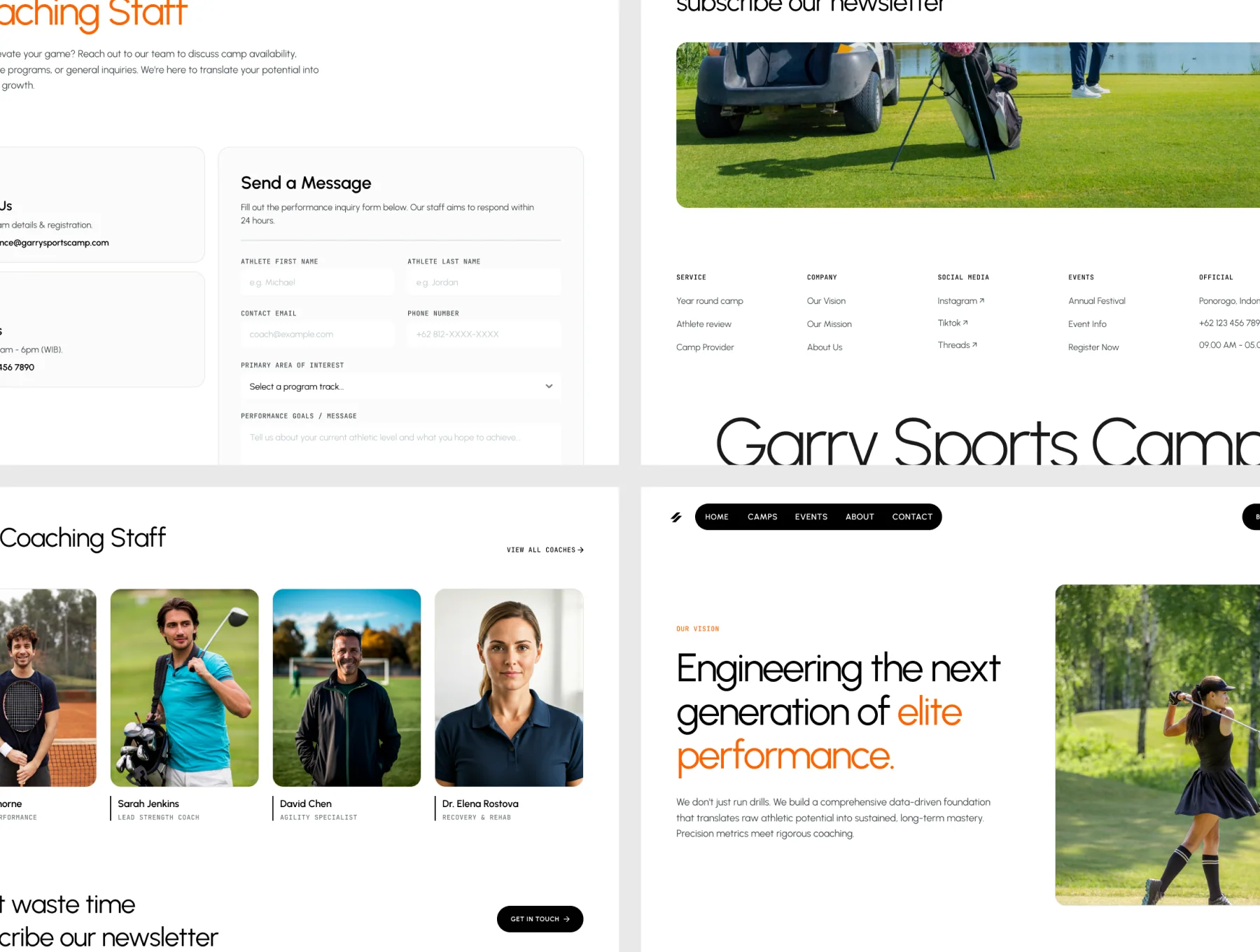Garry - Sports Camp Website Template 3