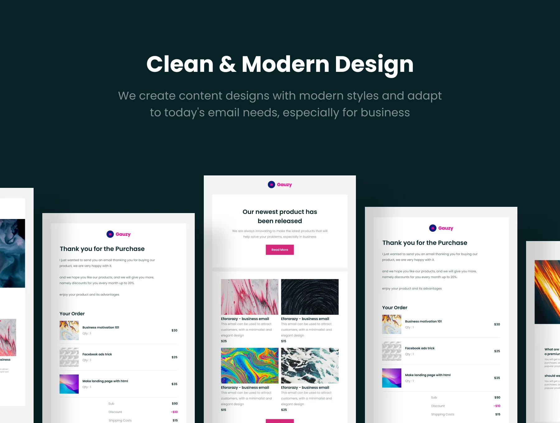 Gauzy - 20 Uniq Email Template  for Bussiness 2