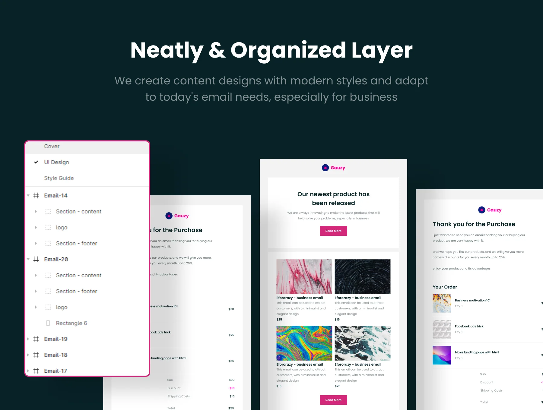 Gauzy - 20 Uniq Email Template  for Bussiness 3