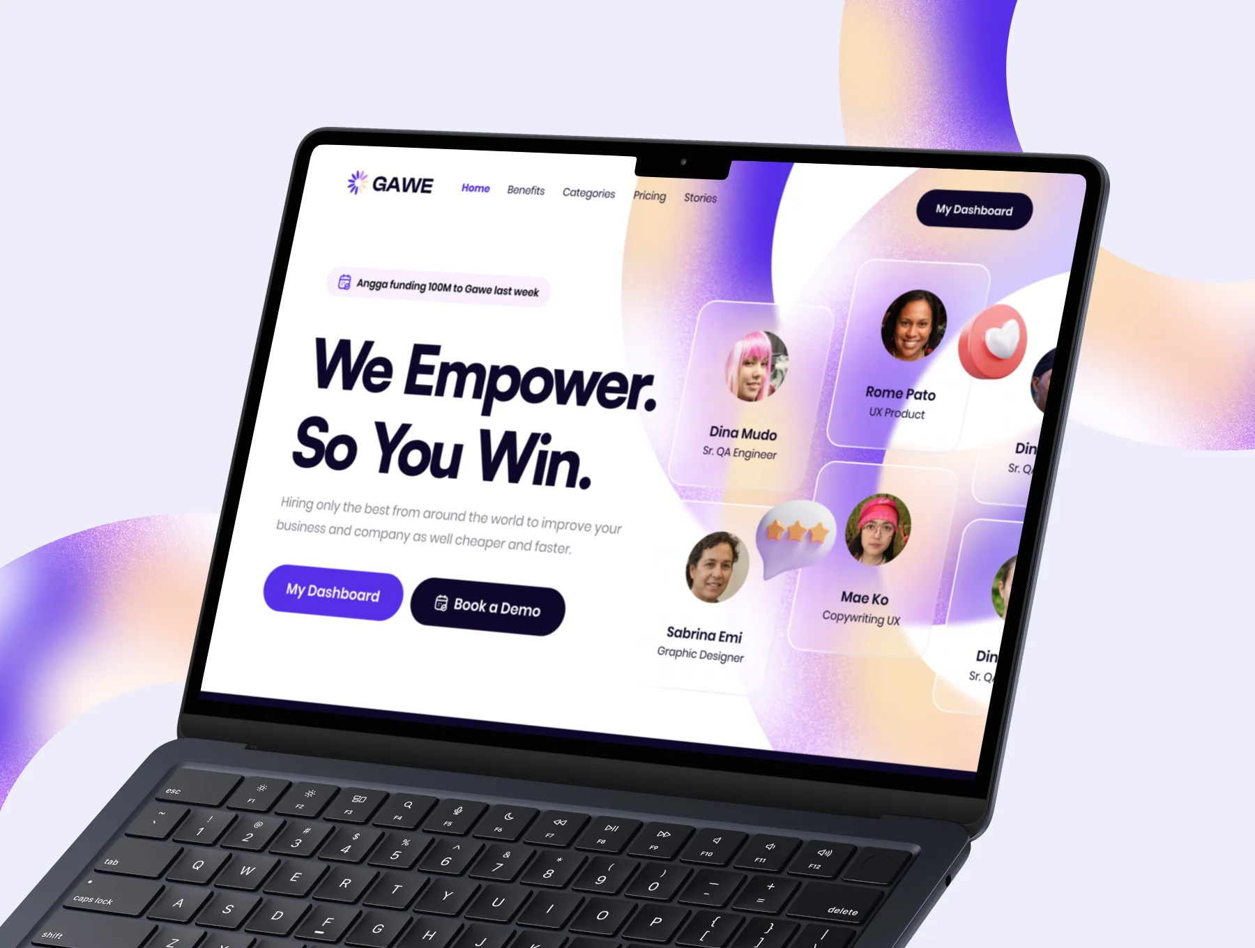 Gawe Find Employees Business Landing Page 2