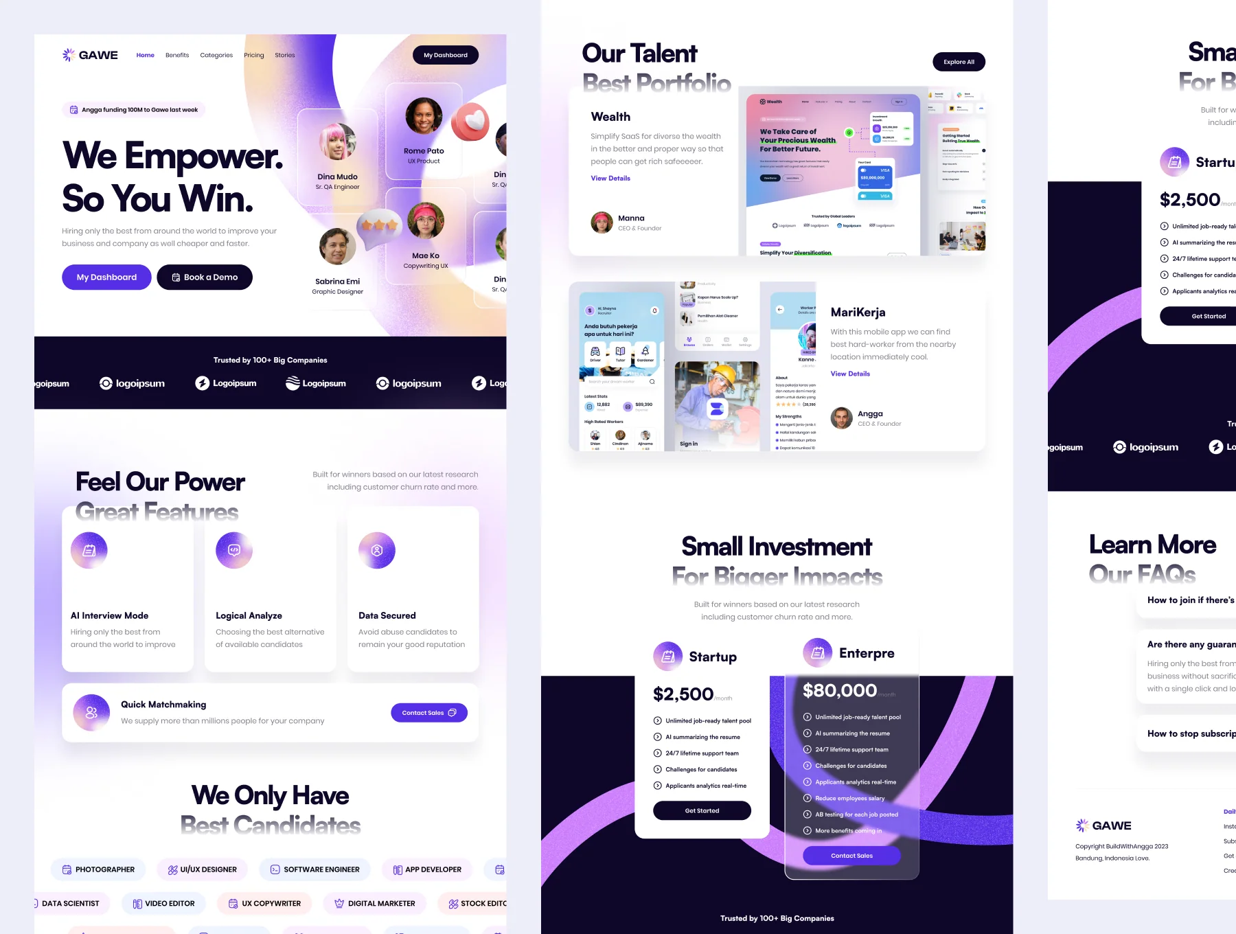 Gawe Find Employees Business Landing Page 4