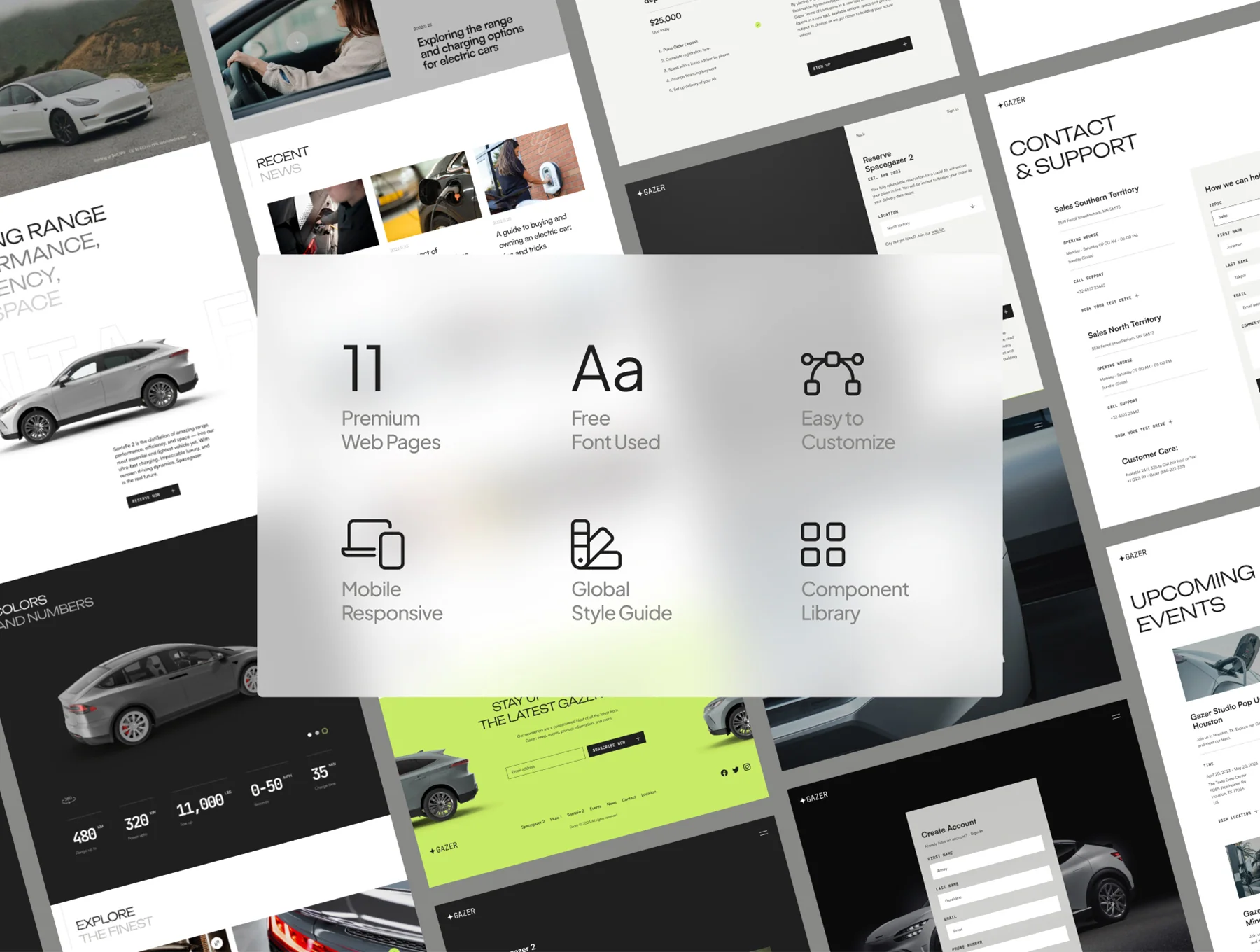 Gazer - Electric Car Website Template 2