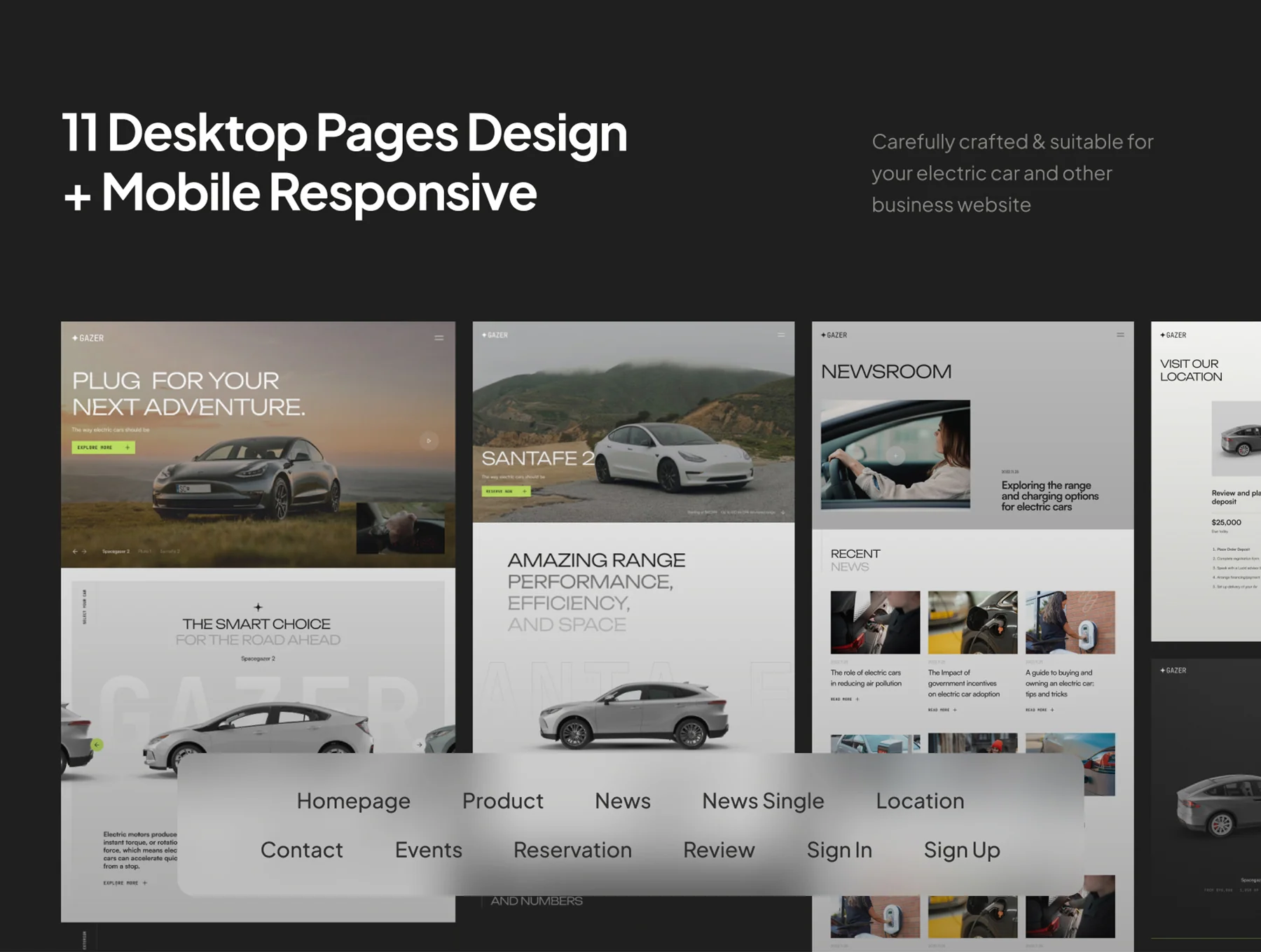 Gazer - Electric Car Website Template 5