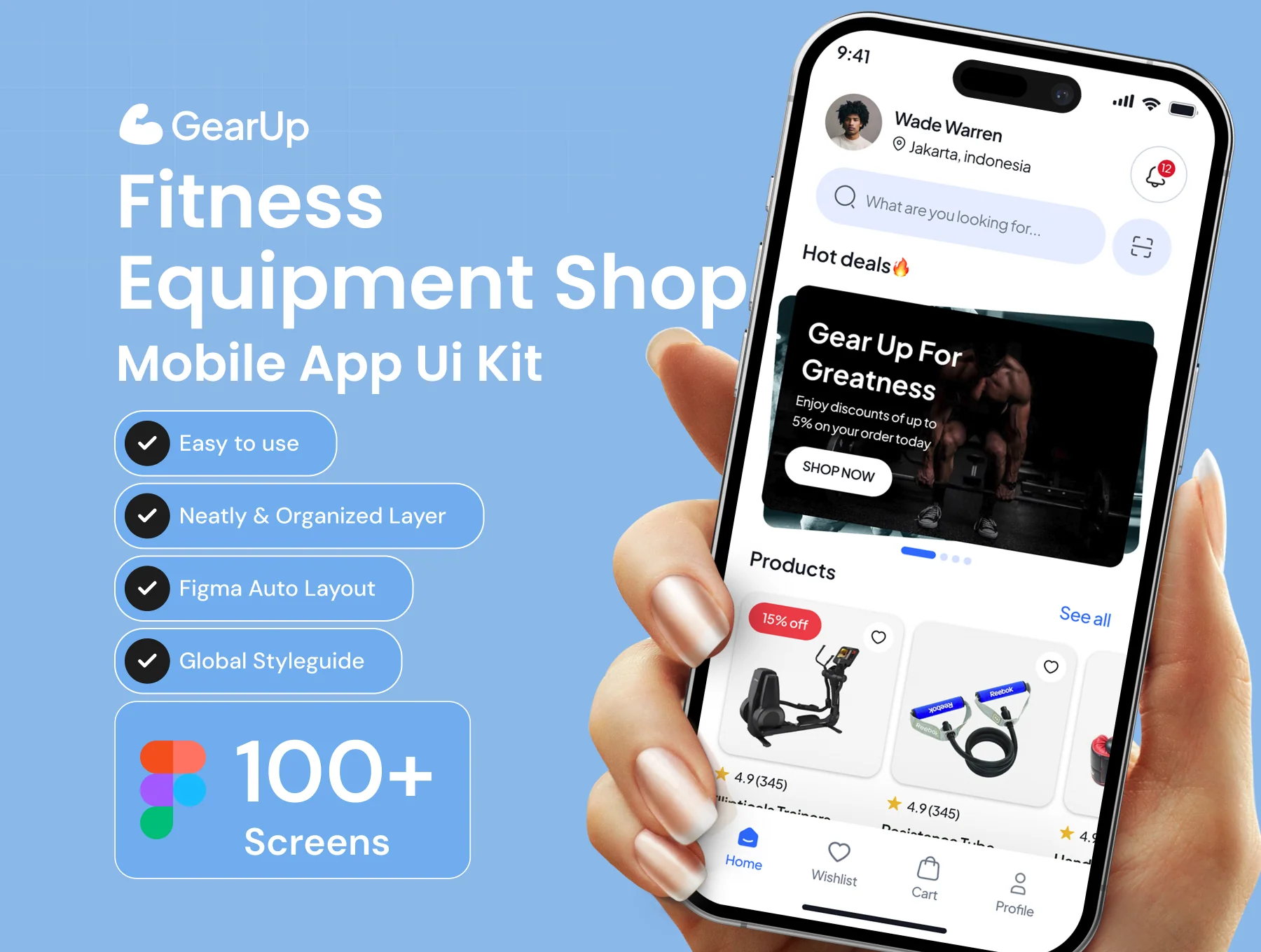 GearUp Fitness Equipment Shop App Ui Kit