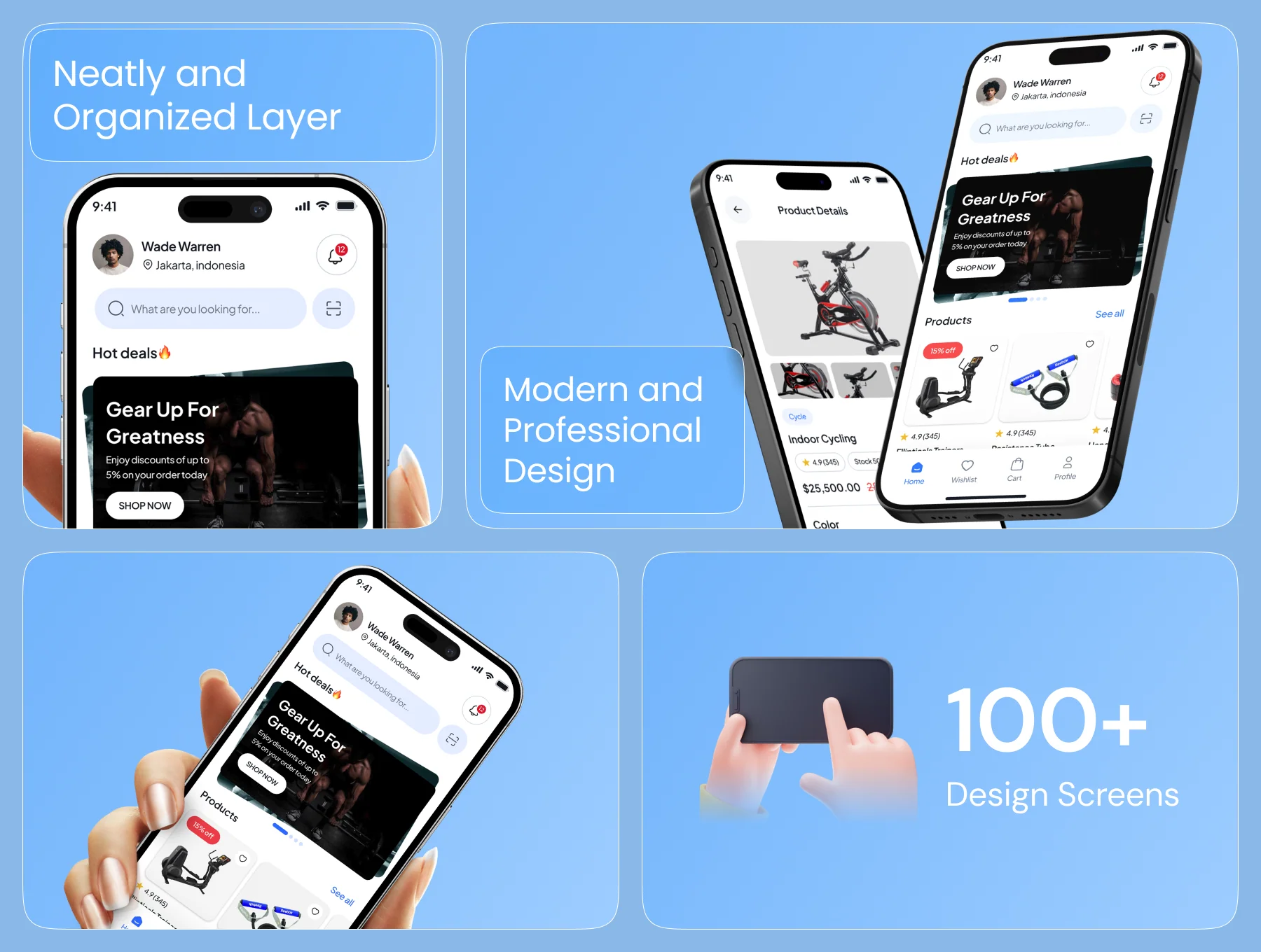 GearUp Fitness Equipment Shop App Ui Kit 4