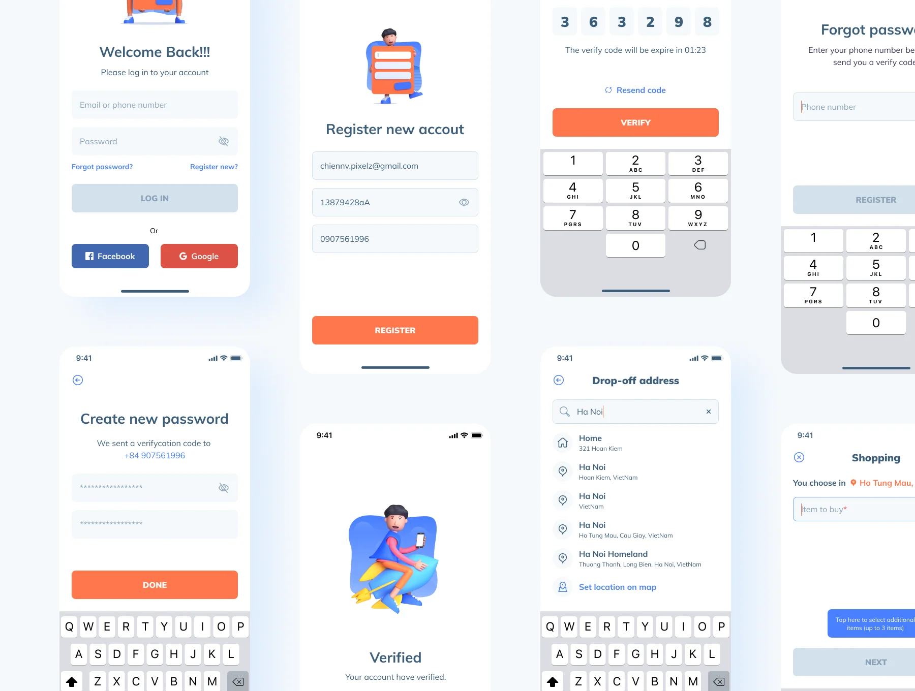Gemii - Shopping Driver App UI Kit 4