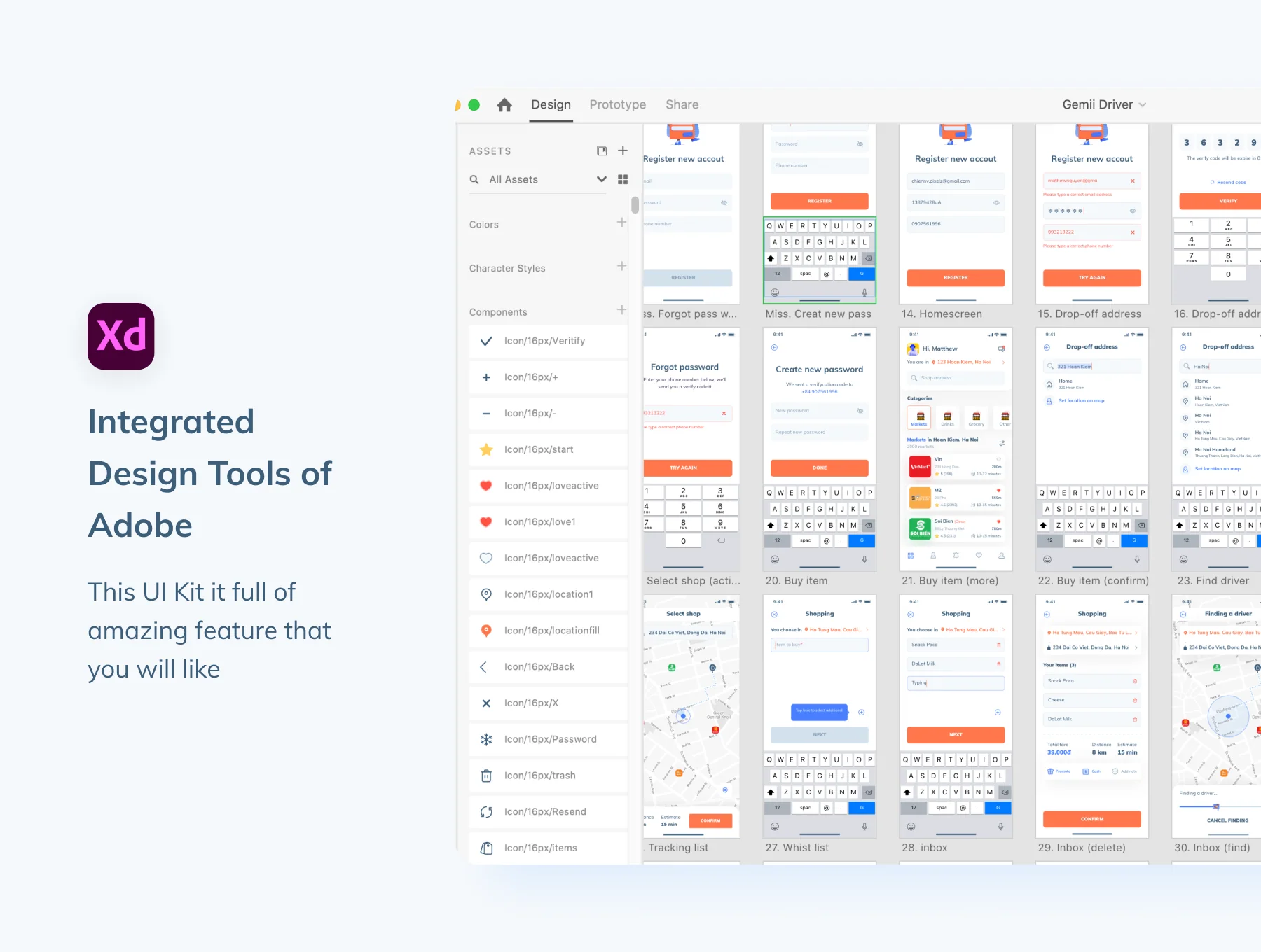 Gemii - Shopping Driver App UI Kit 5