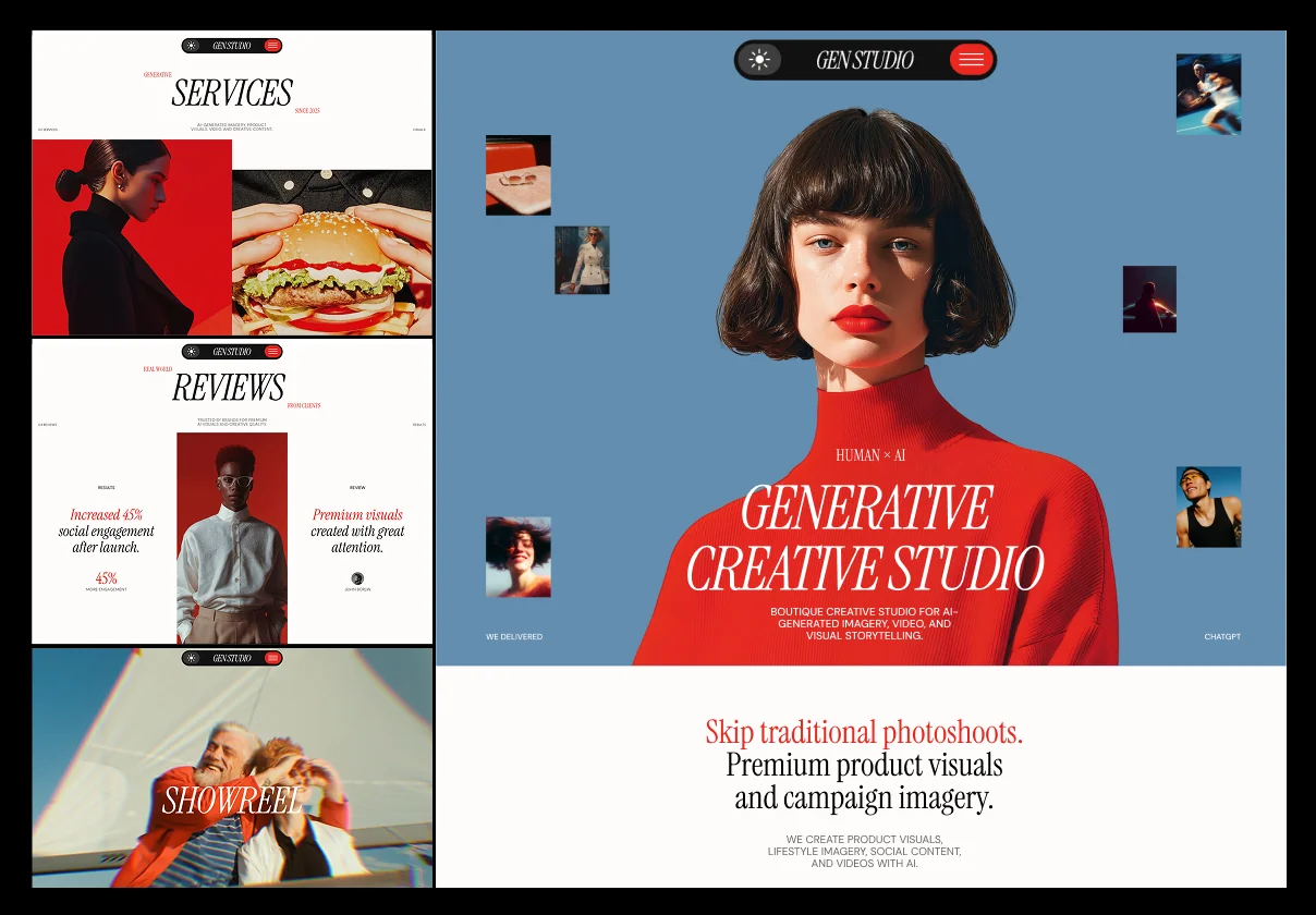 Gen Studio — AI Visual Production Studio Framer Template