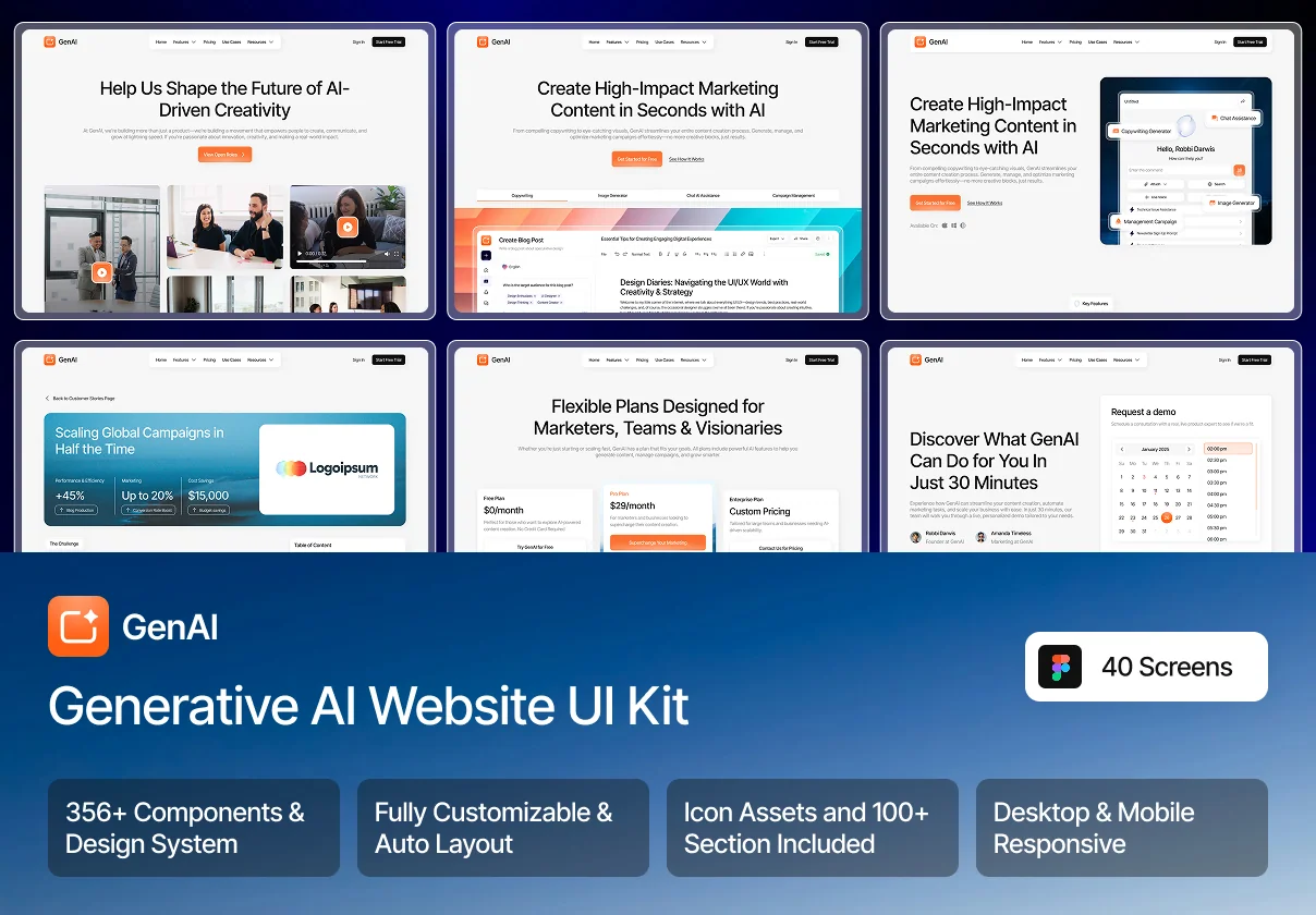 GenAI - Generative AI Website UI Kit