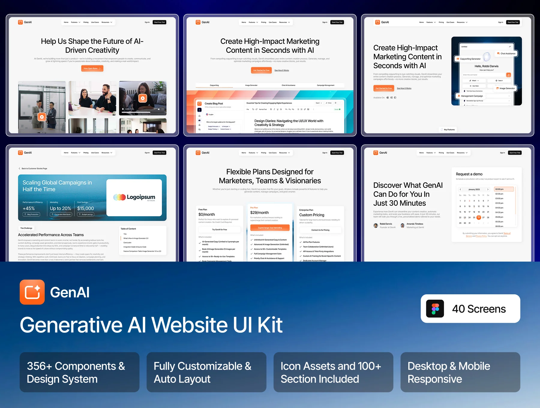 GenAI - Generative AI Website UI Kit