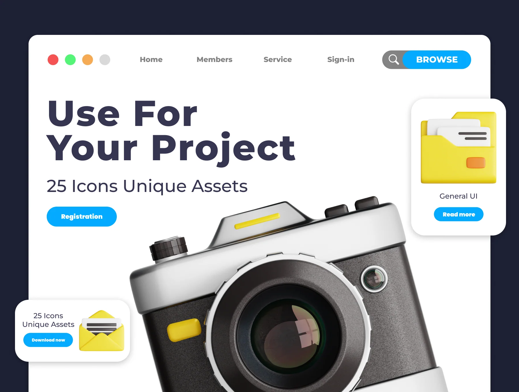 General UI 3D Illustration Pack Vol.1 4