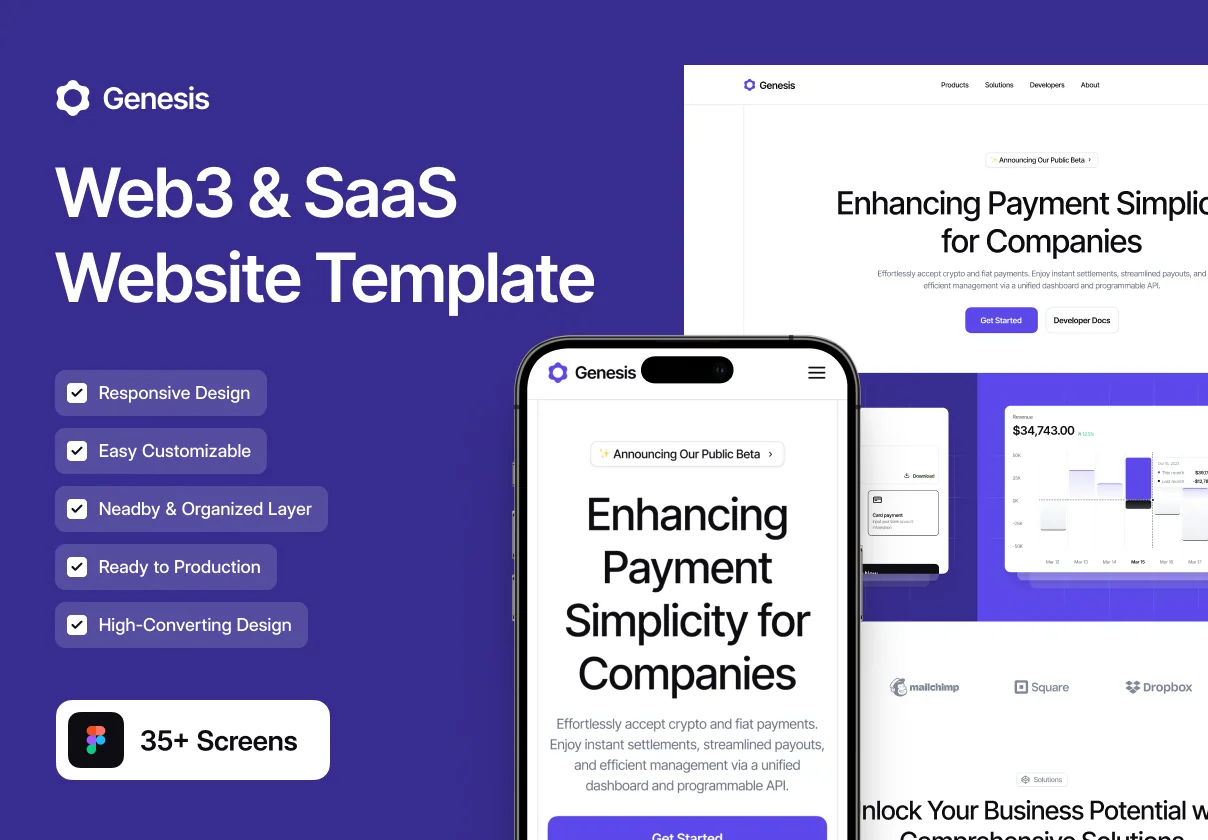 Genesis - Web3 & SaaS Web Templates
