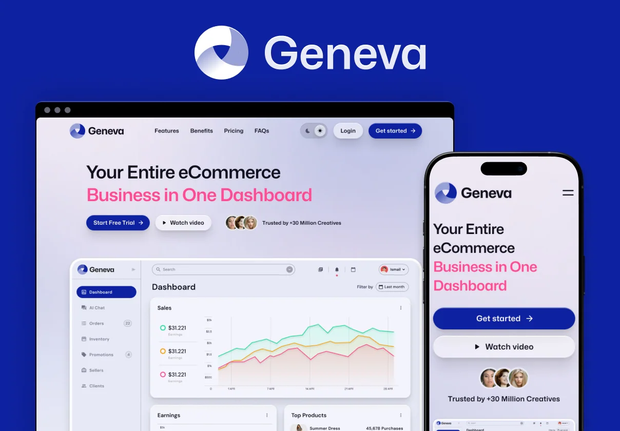 Geneva - SaaS Landing Page