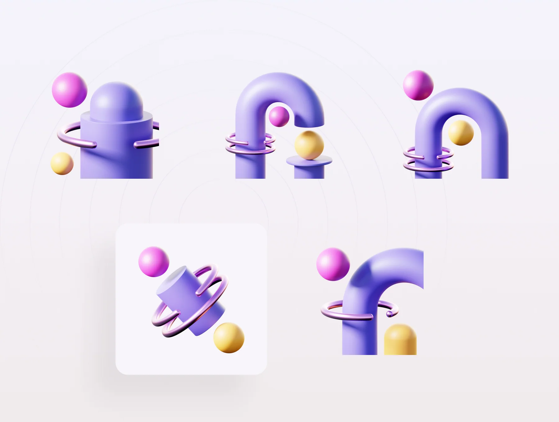 Geometric 3D Illustrations 5