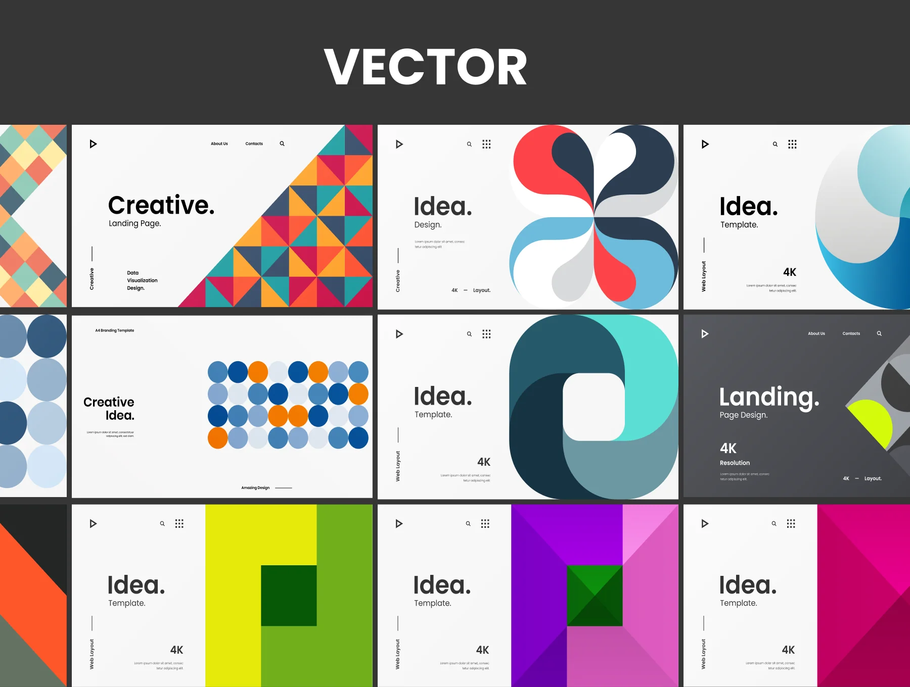 Geometric Design Elements Bundle 3