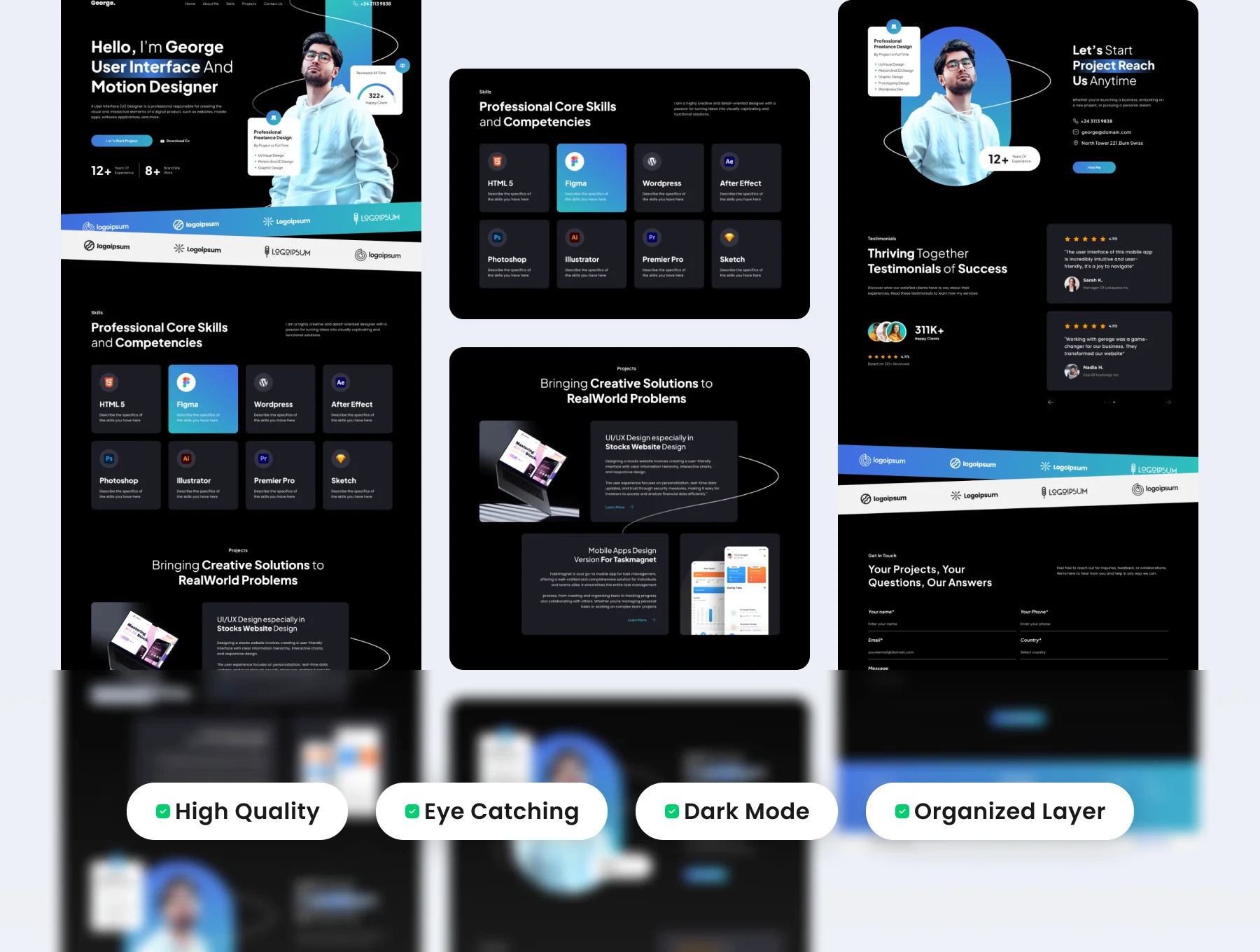 Georgins - Personal Portfolio Web Design 3