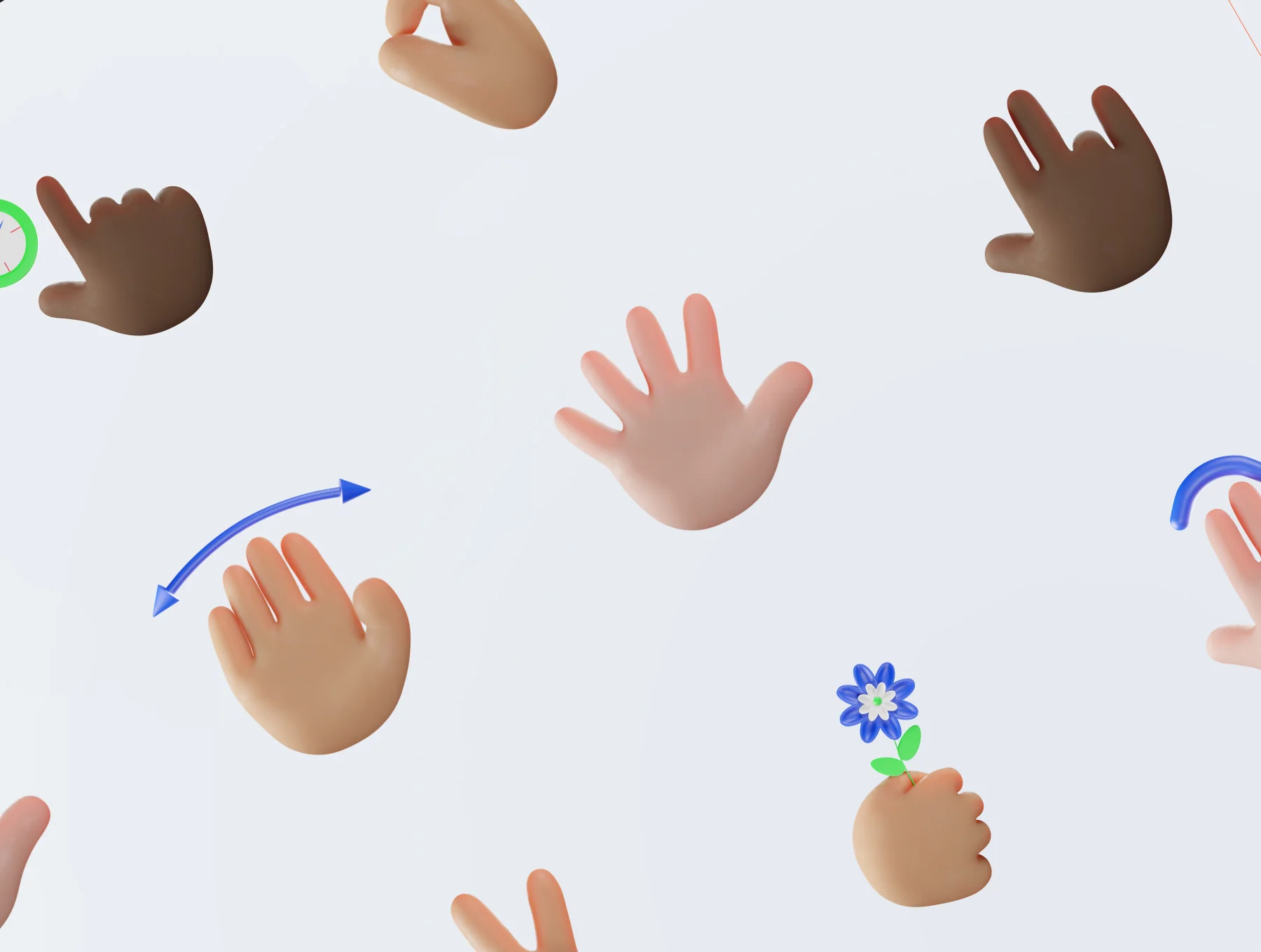 Gestos – Best Hand Gestures 3D illustration Pack 6