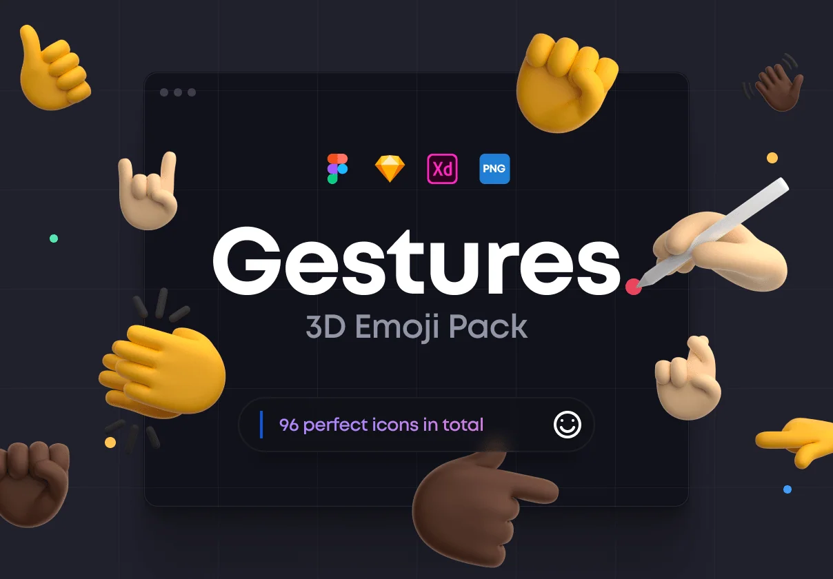 Gestures: 3D Emoji Pack