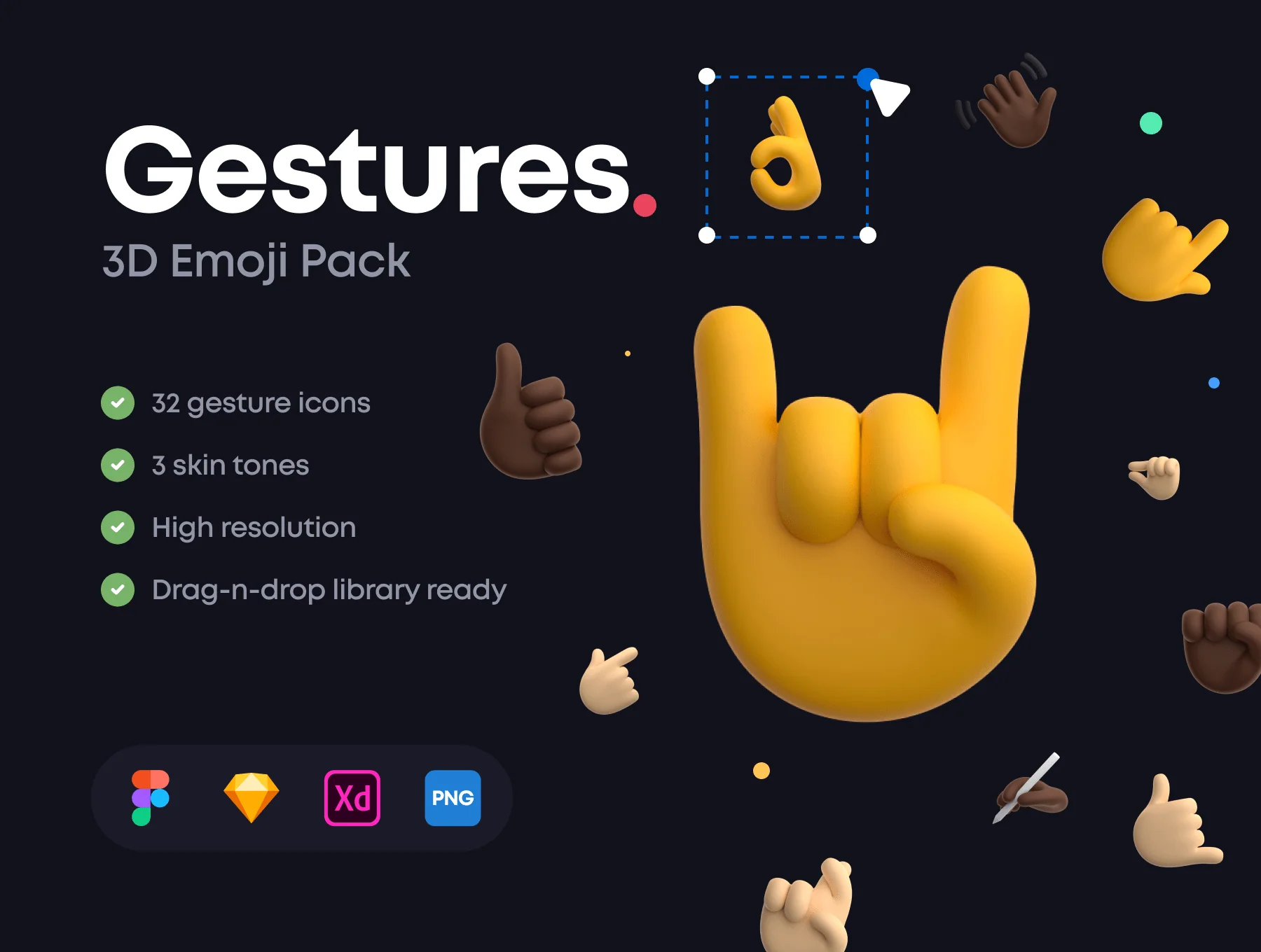 Gestures: 3D Emoji Pack