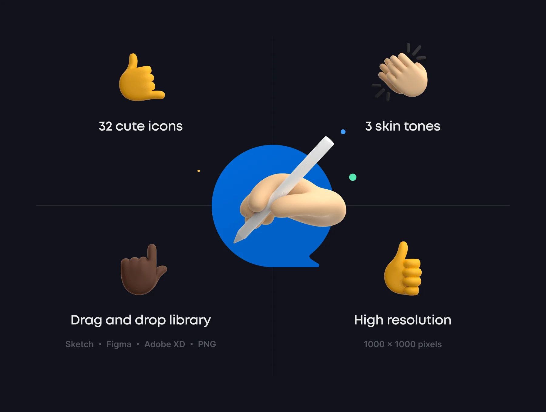 Gestures: 3D Emoji Pack 2